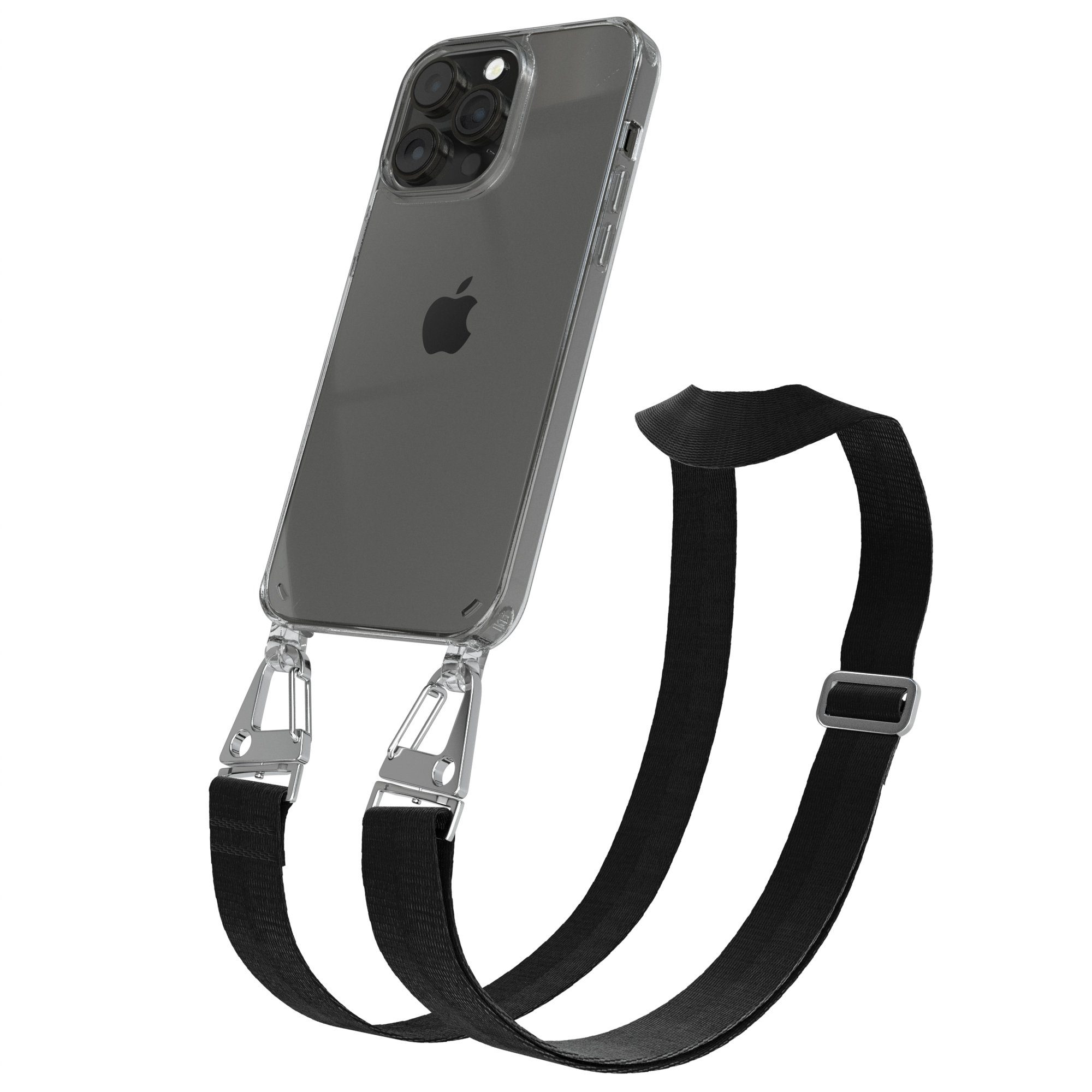 EAZY CASE Handykette Silikon Kette Karabiner für iPhone 14 Pro Max