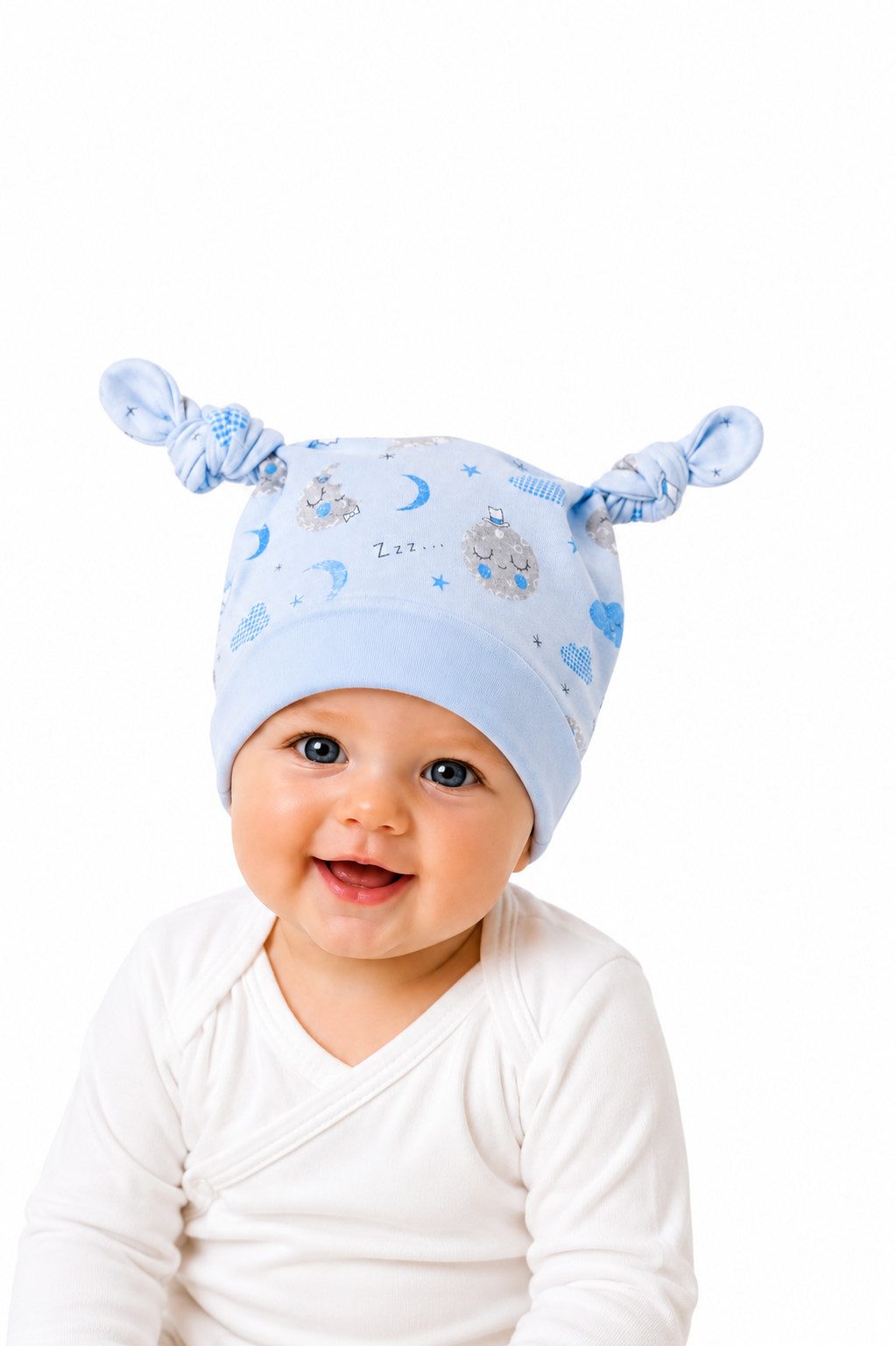 Erstlingsmütze Baby Mütze Übergangsmütze Knotenmütze für Neugeborene