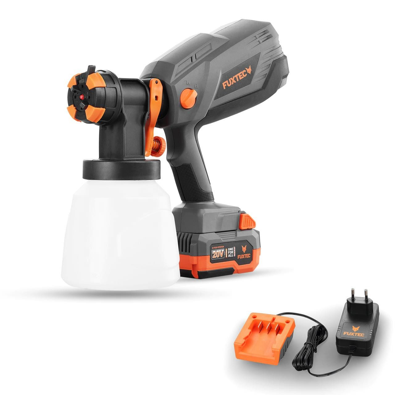FUXTEC Farbsprühpistole FX-E1CSP20-SET