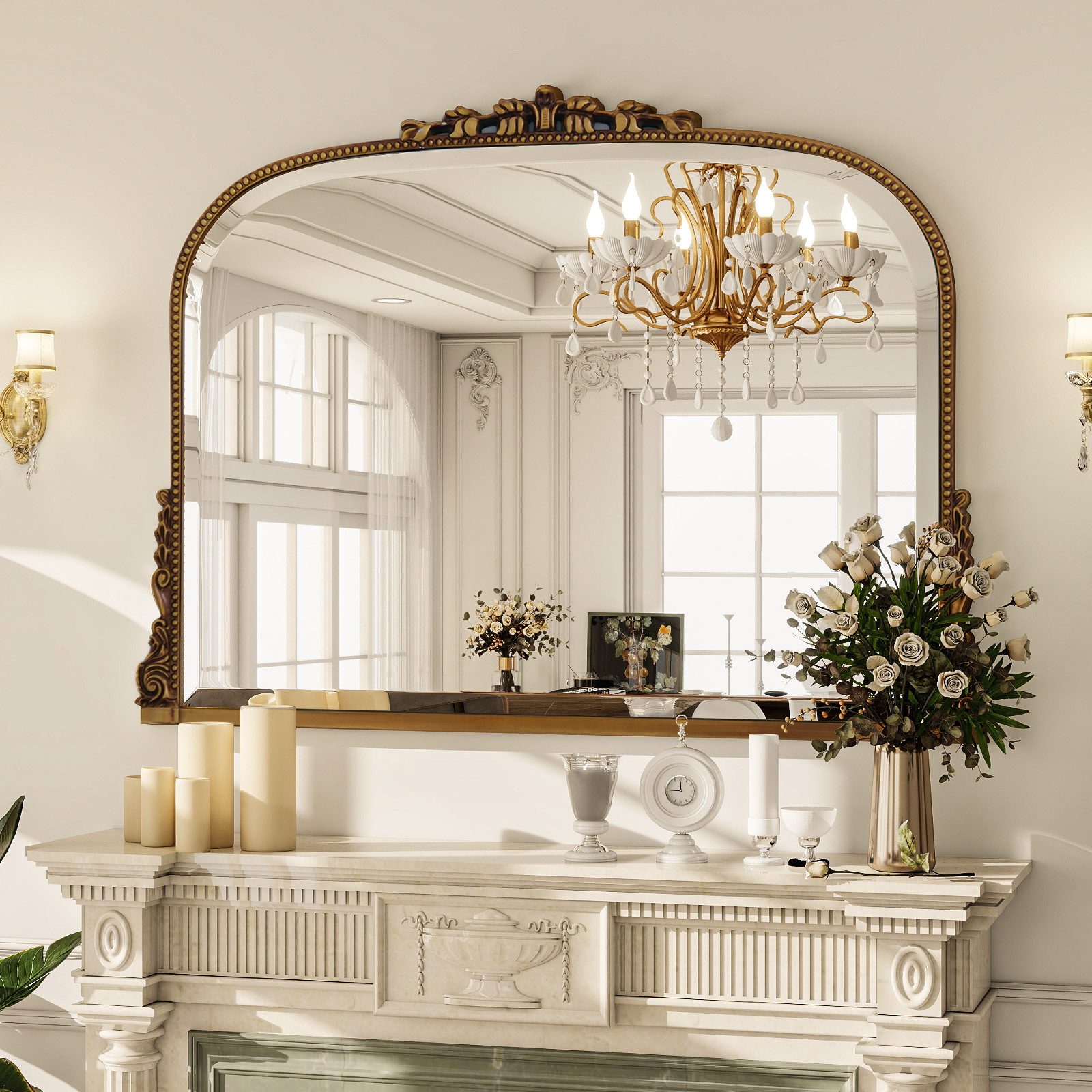 BEAUTYPEAK Dekospiegel Dekorativer Wandspiegel im Barockstil günstig online kaufen