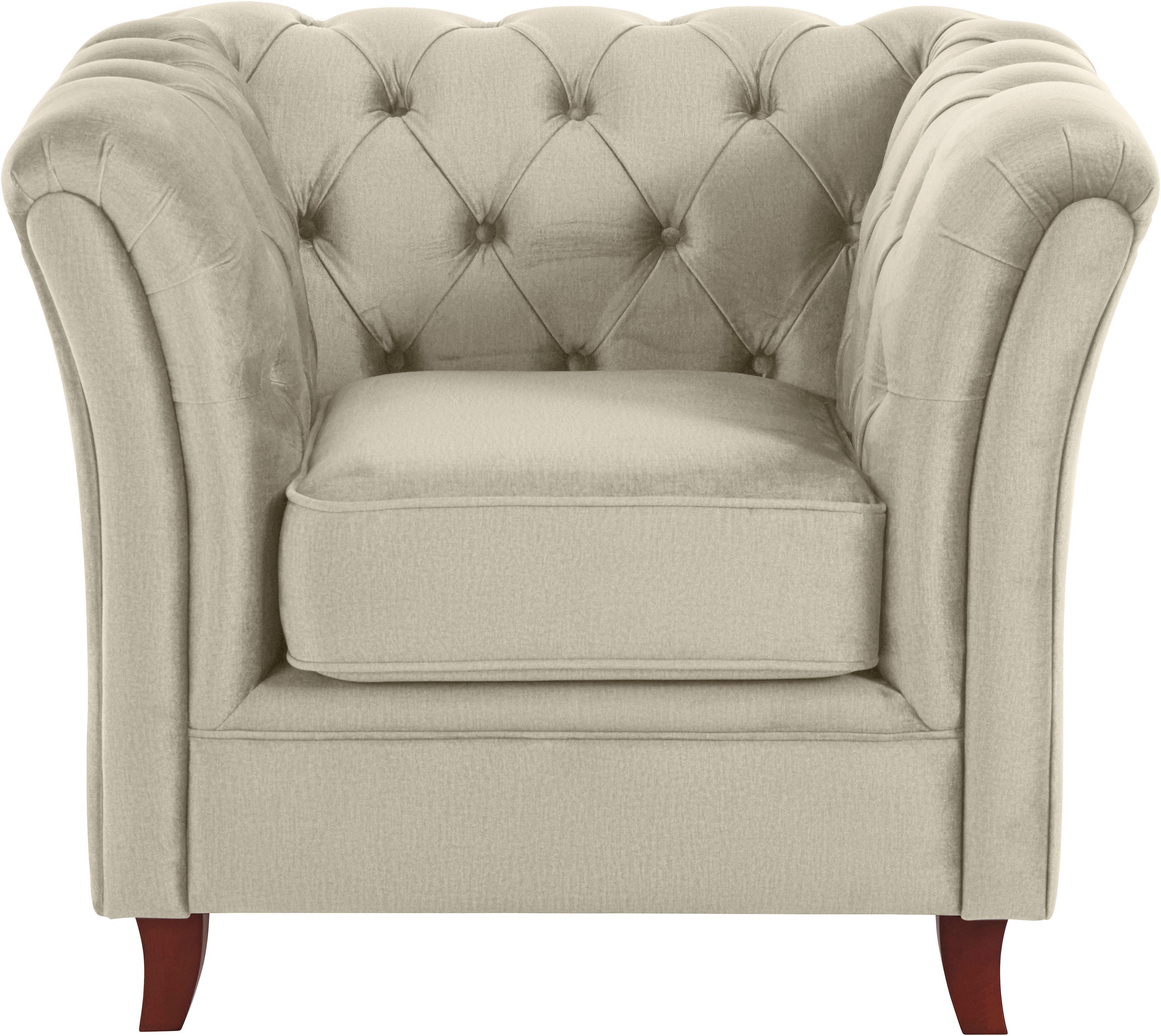 Home affaire Chesterfield-Sessel Reims Cocktailsessel, Sessel, mit echter Chesterfield-Knopfheftung, hochwertige Verarbeitung