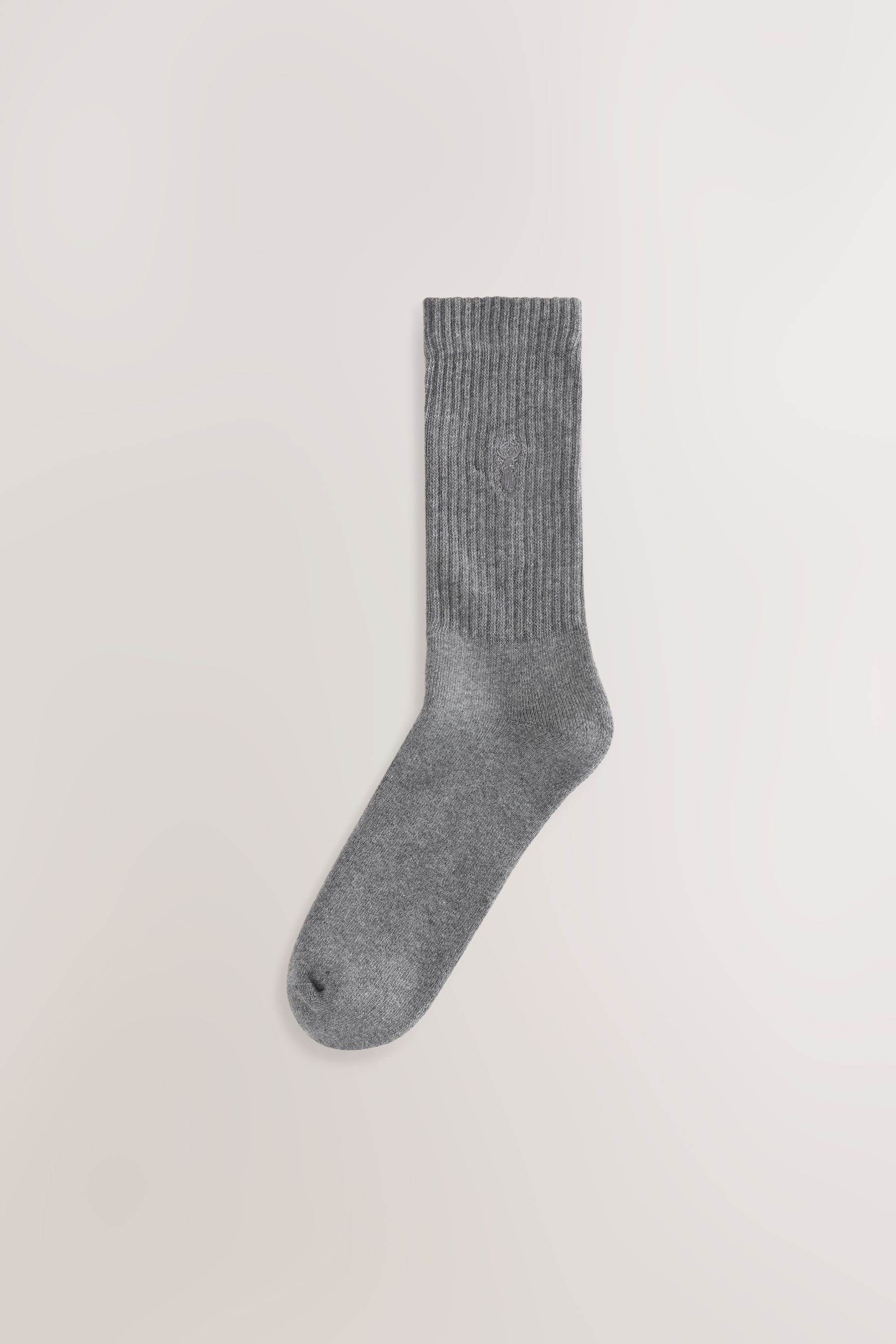 Next Basicsocken Dicke Socken mit Hirsch-Stickerei, 10er-Pack (10-Paar)