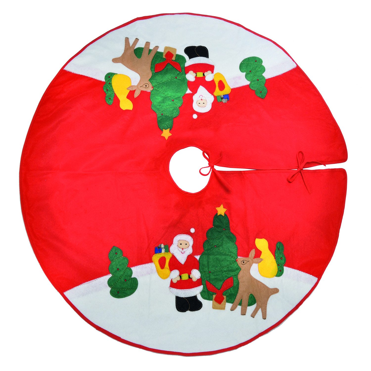 Mojawo Weihnachtsbaumklammer Christbaumdecke Weihnachtsdecke Baumdecke Decke rund mit Motiv Ø100cm
