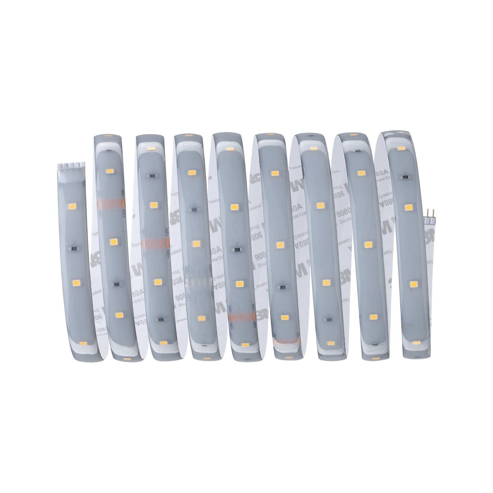 LED-Streifen MaxLED 250 Stripe 2,5m IP44 Cover 2700K 10W 24V Silber Kunststoff