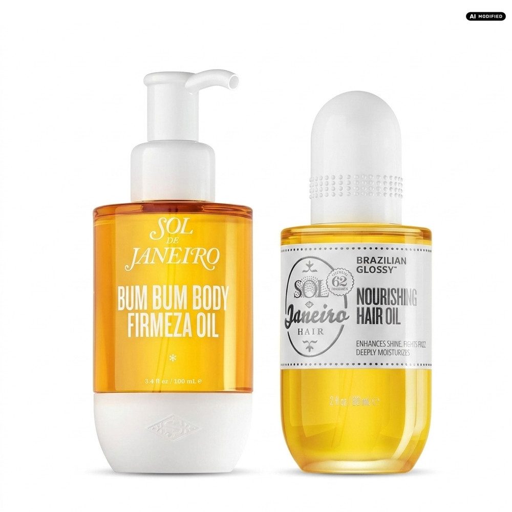 Sol de Janeiro Körperöl Sol de Janeiro Bum Bum Body Oil und Nourishing Hair Oil Pflege Duo, Körper- und Haarpflege in einem abgestimmten Duo
