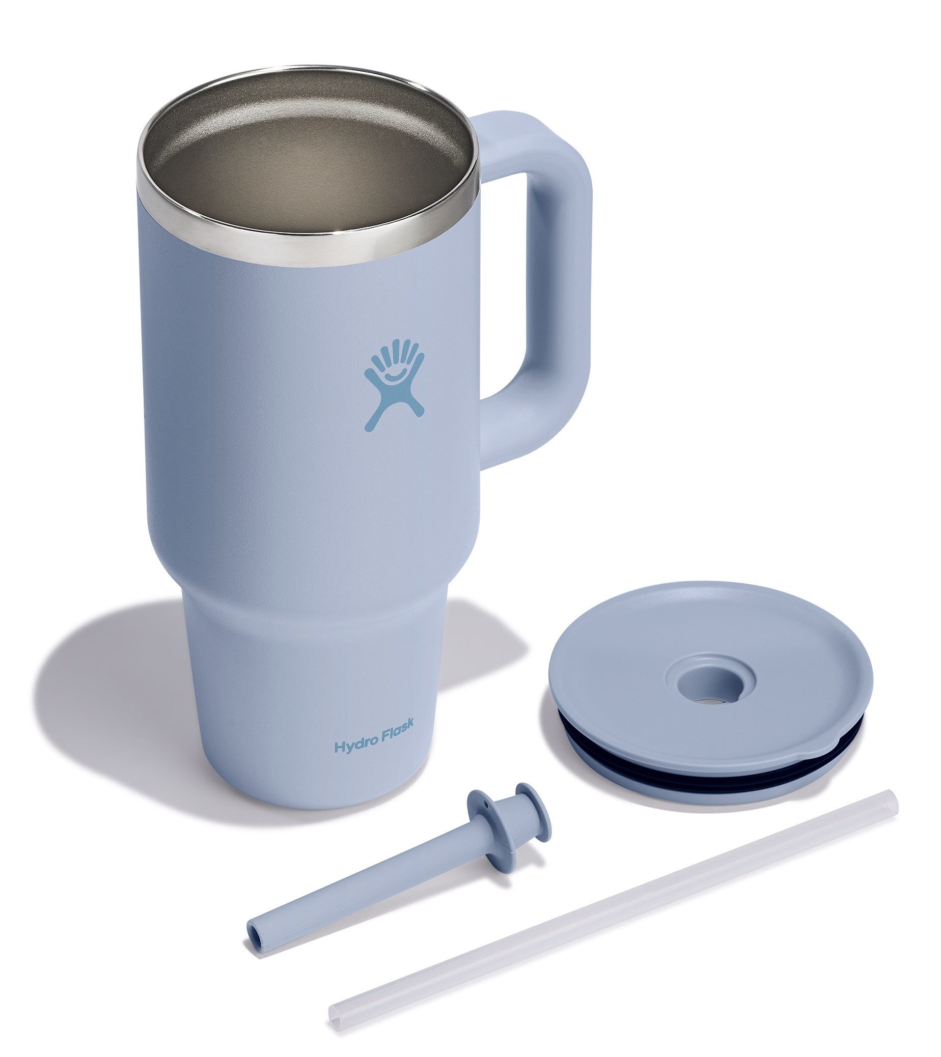 Hydro Flask Thermobecher All Around Travel Tumbler in den Größen 24 oz/ 32 oz / 40 oz, 1-tlg., Edelstahl, Thermo Cup mit Strohhalm, 709 ml/ 946 ml/ 1182 ml