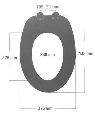Vereg WC-Sitz FINE Weiß, Toilettensitz mit Holzkern WC-Brille mit Absenkautomatik, ASMFIN7221