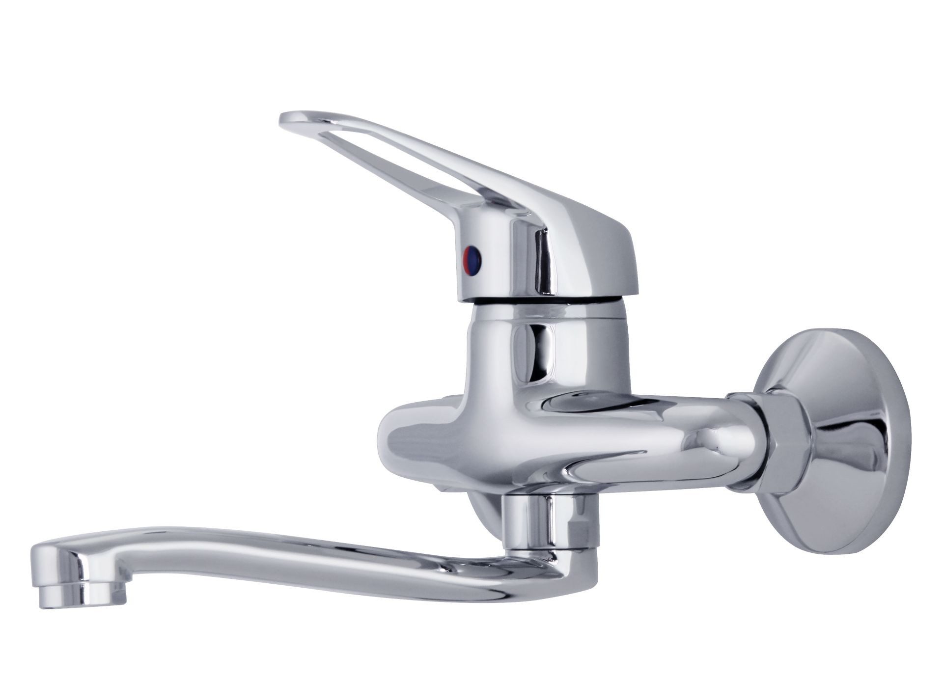 Goshe Spültischarmatur Perla Küchenarmatur mit Schwenkauslauf ca. 18 cm, offener Hebel, Chrom
