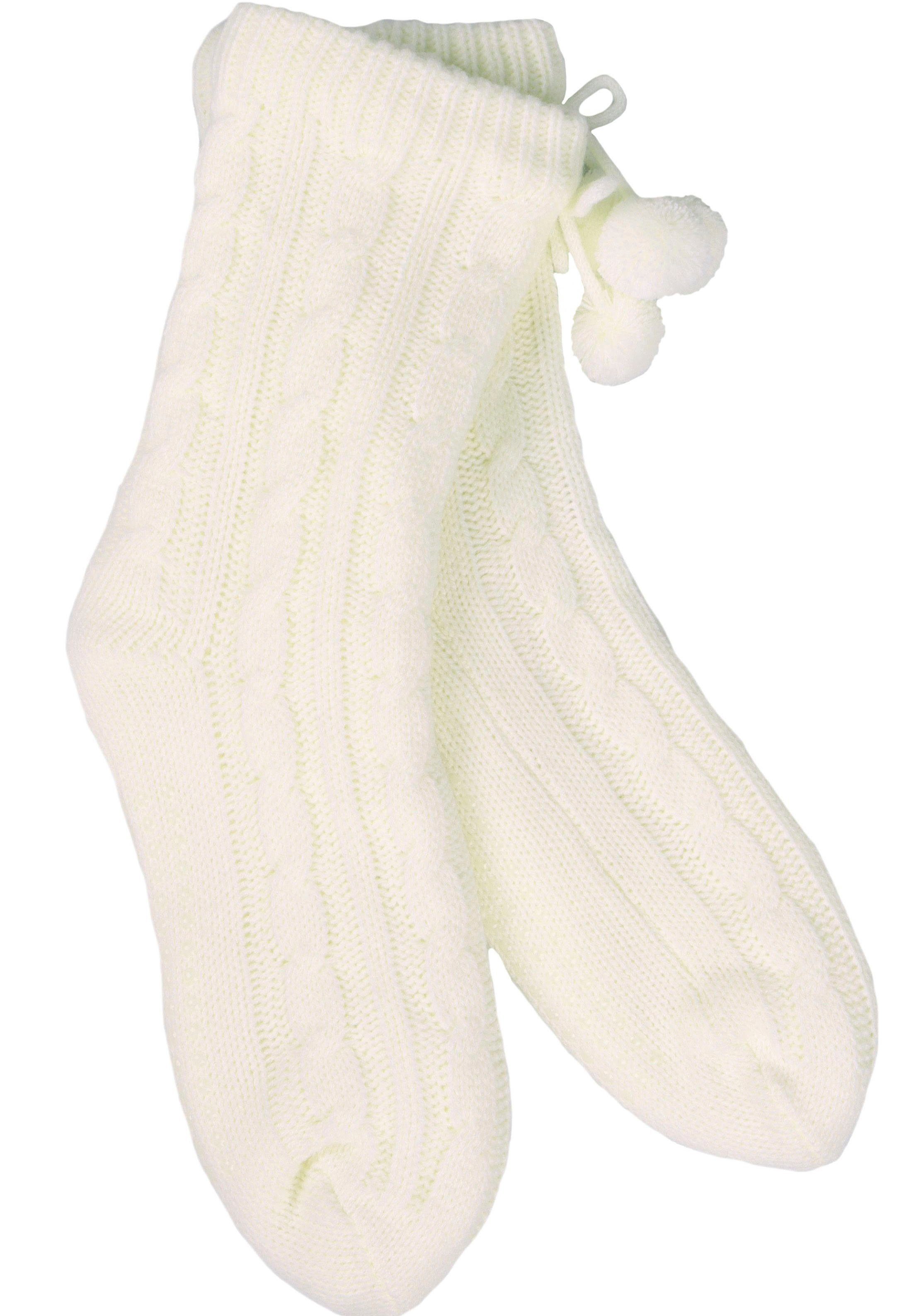 Capelli New York Kuschelsocken (2-Paar) mit Bommeln