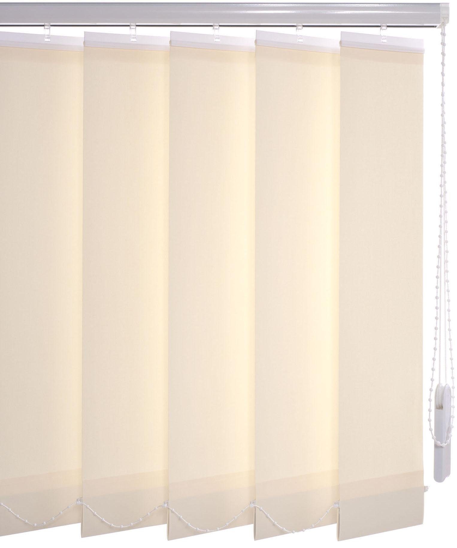Lamellenvorhang Vertikalanlage 127 mm, Liedeco, mit Bohren beige