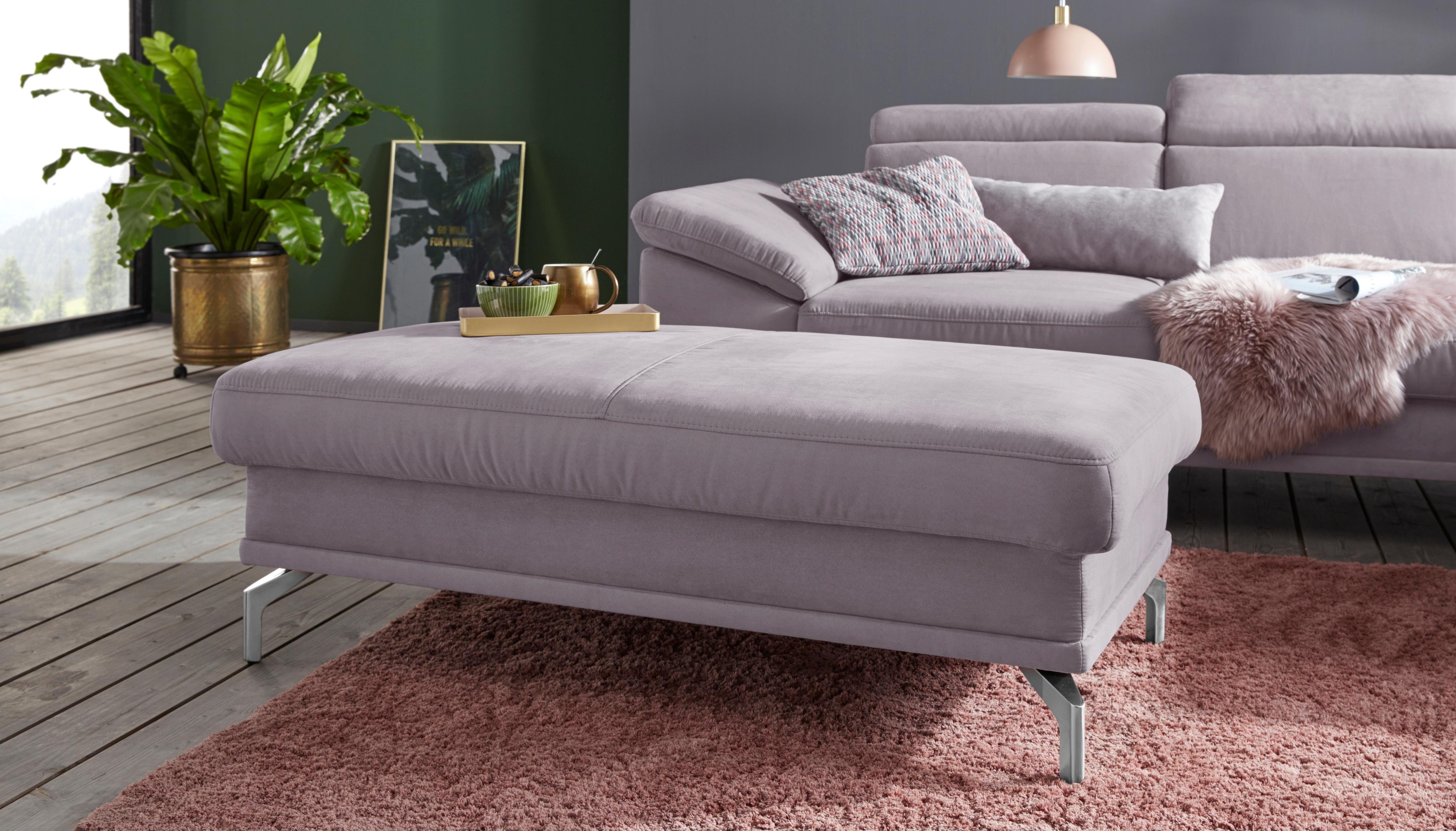 sit&more Polsterhocker, inklusive Federkern kaufen | OTTO sit&more Polsterhocker, grau, Luxus-Microfaser ALTARA NUBUCK®