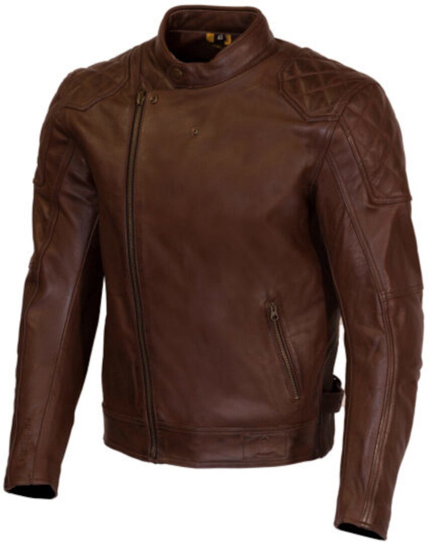 Merlin Motorradjacke Chester D3O Cafe Motorrad Lederjacke Atmungsaktiv protektoren herausnehmbares reißverschluss