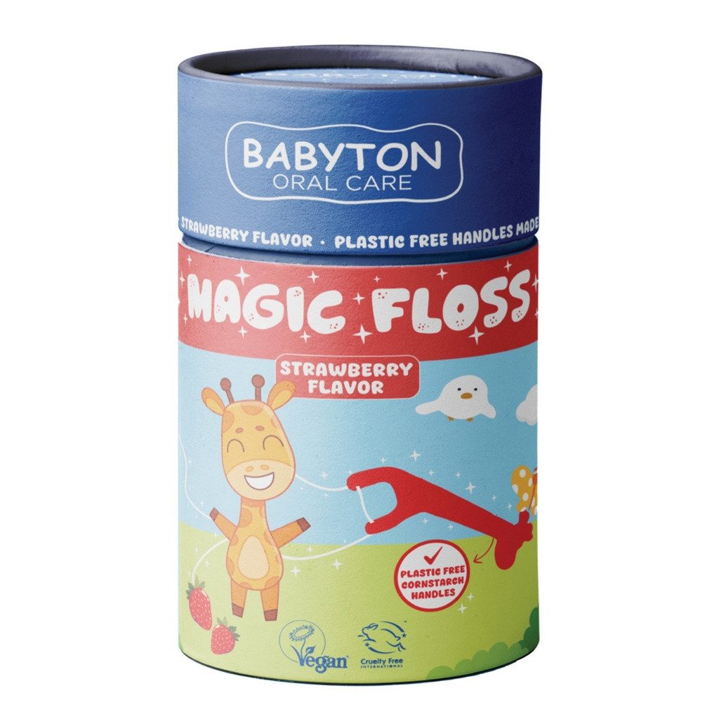 Babyton Zahnseide-Stick Babyton Magic Zahnseide für Babys – 30 sanfte Zahnseide-Picks