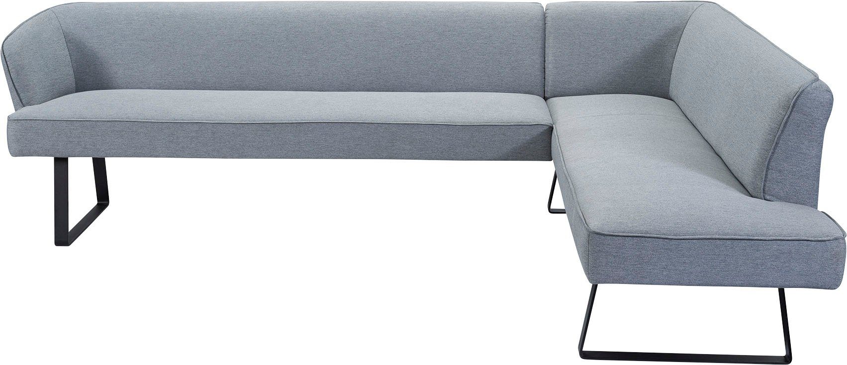 exxpo - sofa fashion Eckbank "Americano" mit Keder und Metallfüßen, Bezug i günstig online kaufen