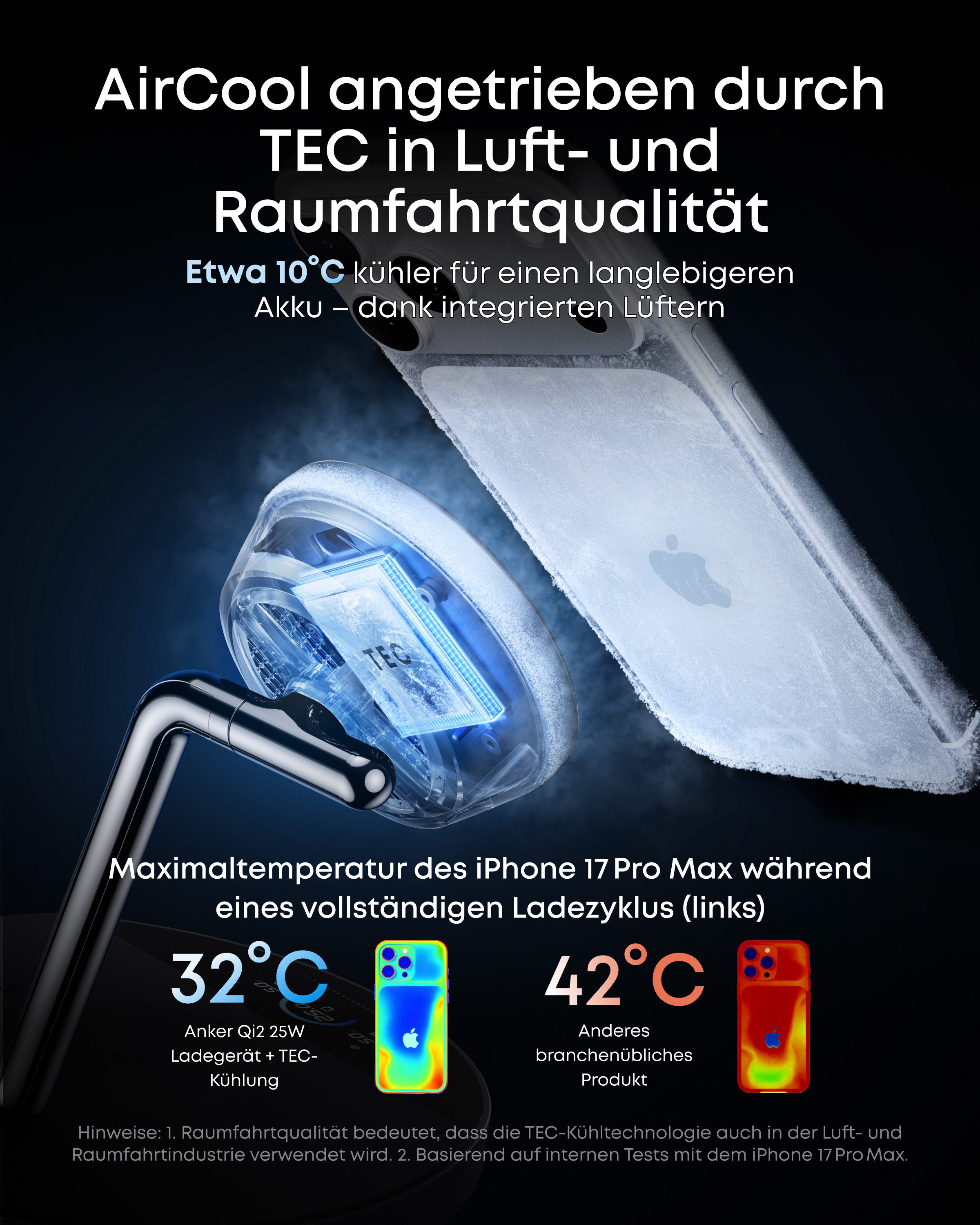 Anker Anker Prime 3-in-1 Ladestation Qi2 25W Smart Display&TEC-Aktivkühlung Induktions-Ladegerät (Set, 3-in-1 Kabellose Ladestatio, 65W GaN-Netzteil, 1,5m USB-C Kabel, MagSafe-kompatibles kabelloses Ladegerät)