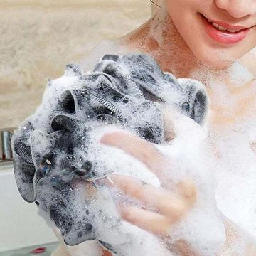 FIDDY Badetuch Badeschwamm Bürste Duschschwamm Massagebürste mit Langem Dusche Sponge, (1-St)