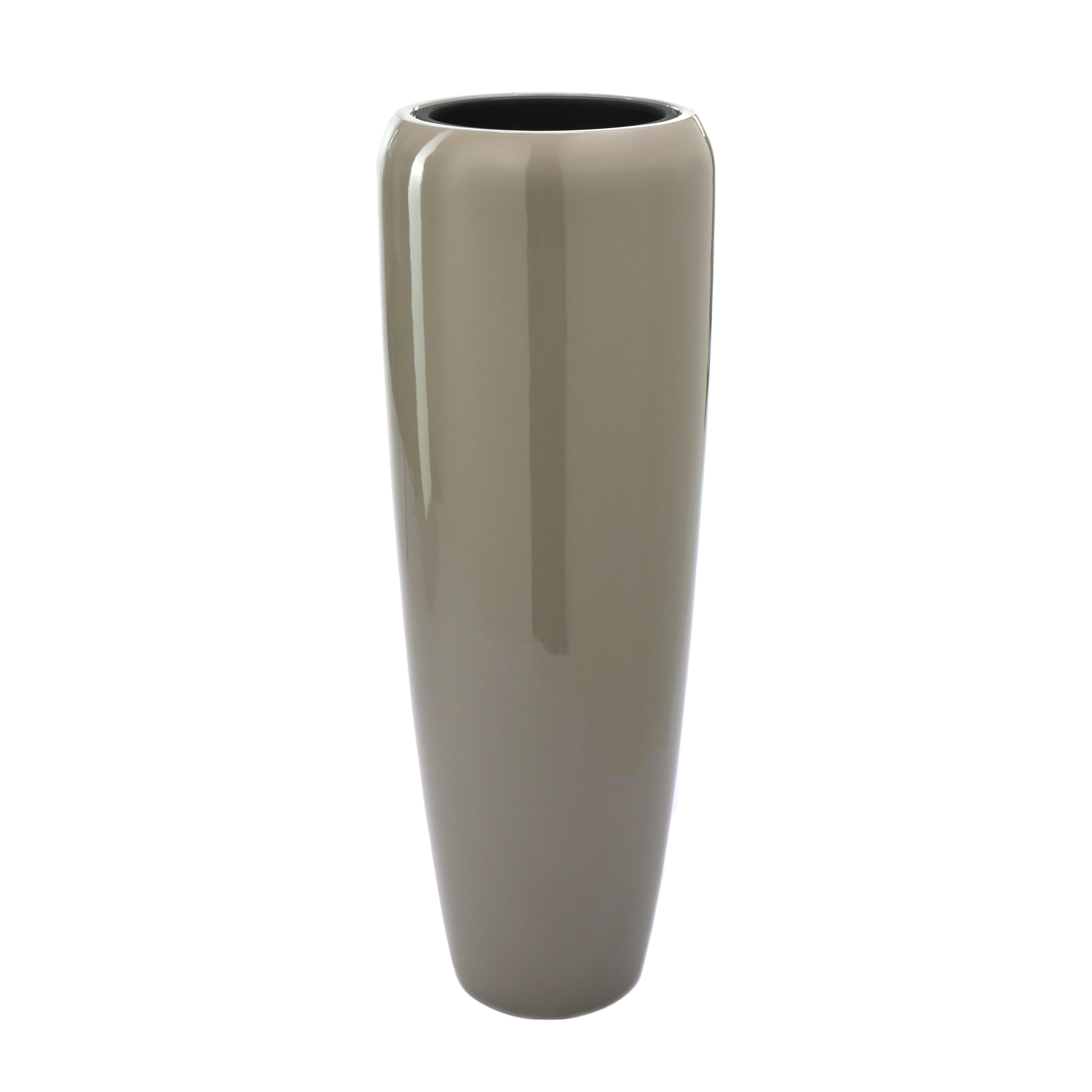 Flingora Bodenvase Cleo, mit Einsatz - Fiberglas - Indoor & Outdoor - Taupe - Höhe 97 cm