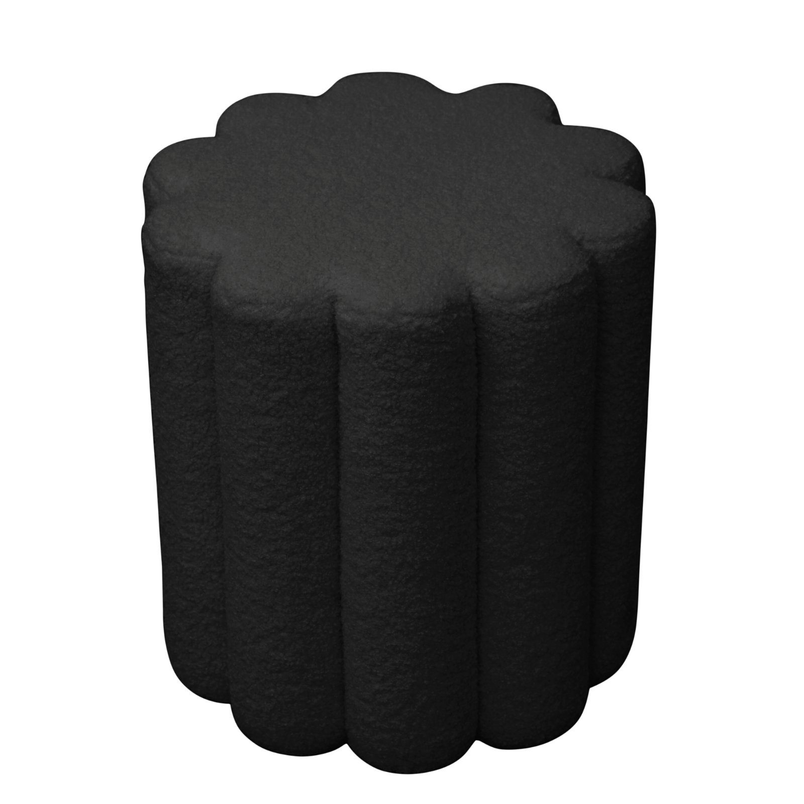 SVITA Hocker DAHLIA, Teddy-Bouclé, Polsterhocker, Sitzgelegenheit, Ø 35 cm günstig online kaufen