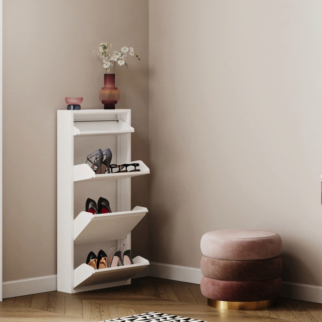 Kare Design Schuhschrank Caruso schmaler Schuhkipper mit 3+1 Klappen