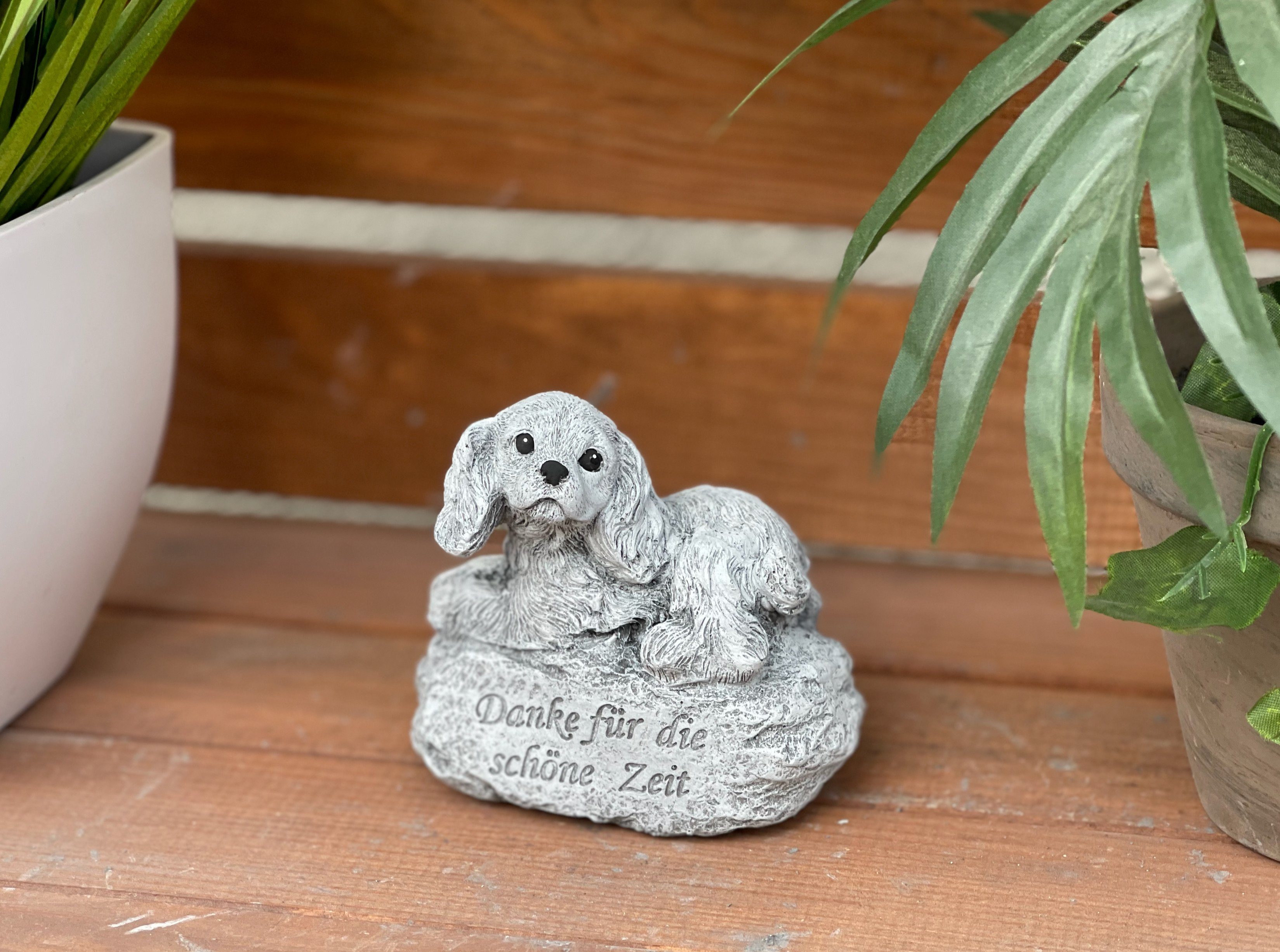 Stone and Style Gartenfigur Grabschmuck Hund günstig online kaufen