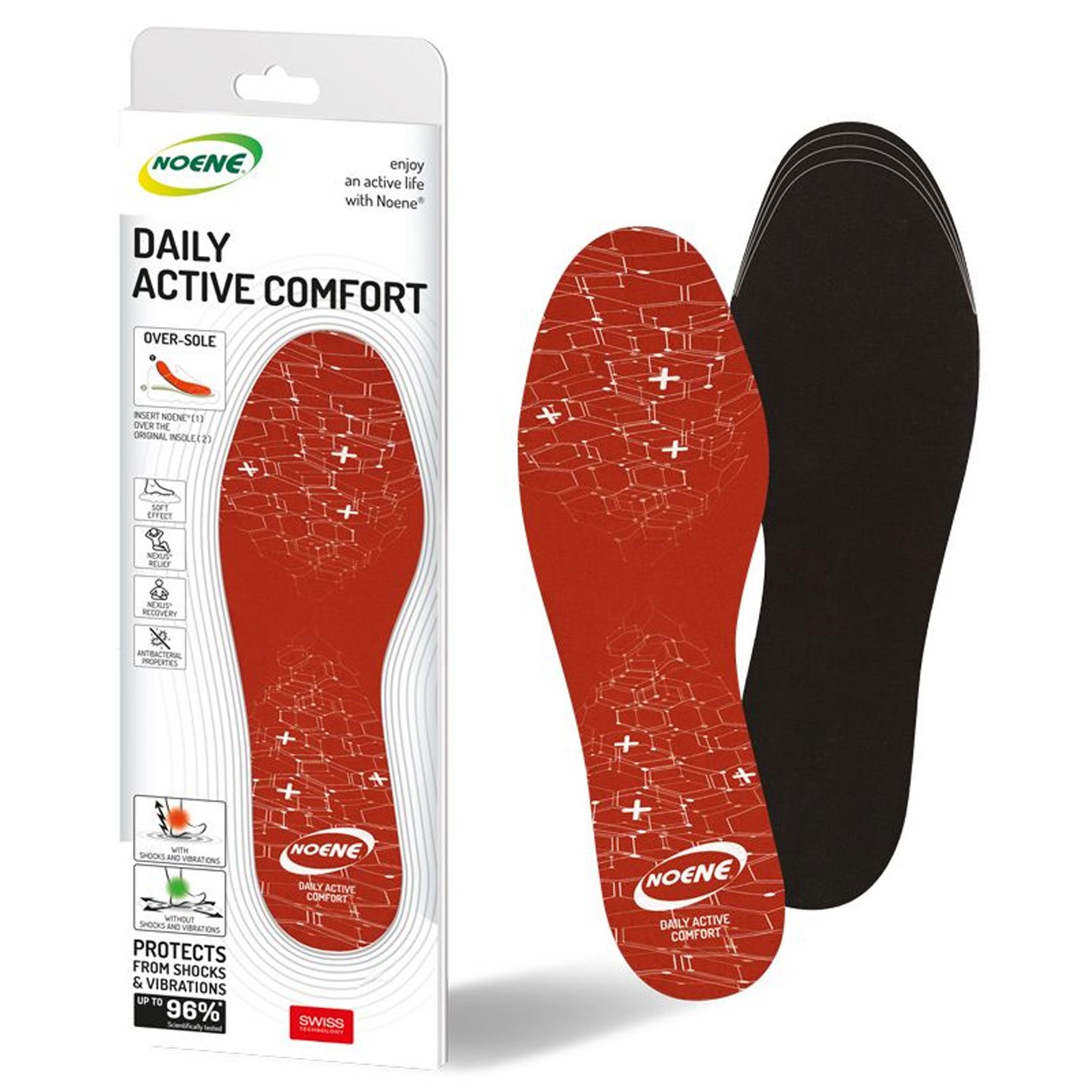 Noene Einlegesohlen Daily Active Comfort Einlegesohle (1-tlg), Für Menschen die viele Stunden stehen.