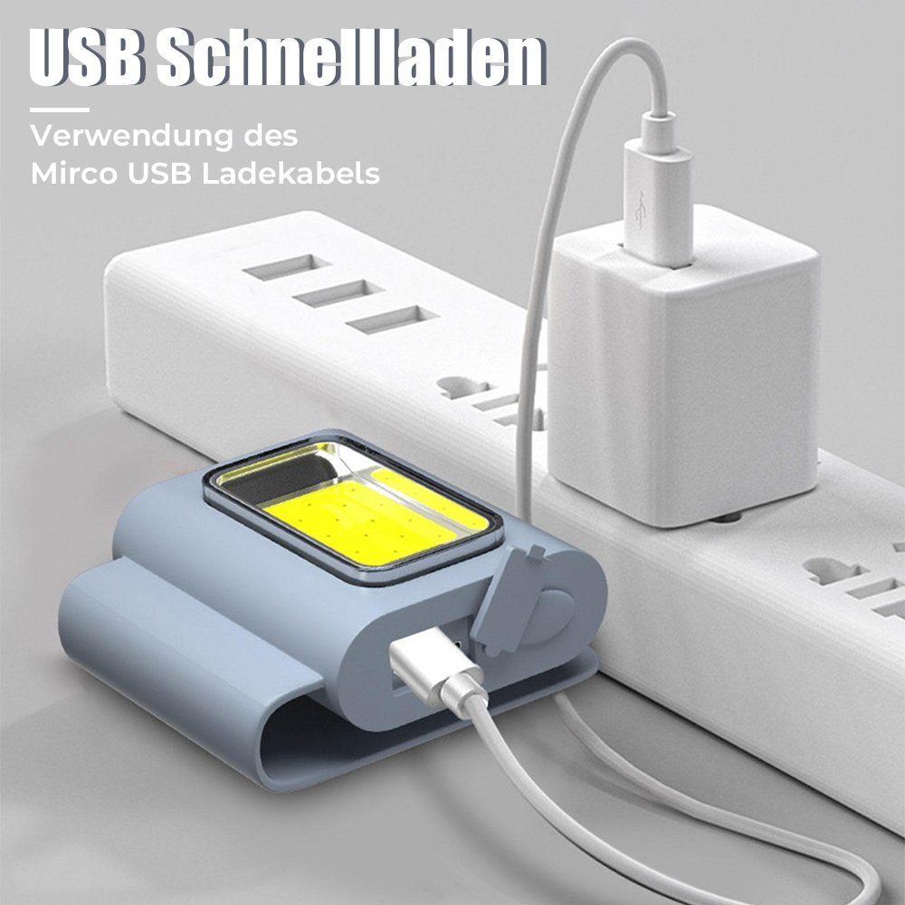 5 Beleuchtung, mit mit magnetischem LED Tageslichtweiß, Nachtlaufende Lauflicht, Lichtmodi integriert, fest LED-Silikon Nachtlicht IPX6 MDHAND LED Wasserdicht