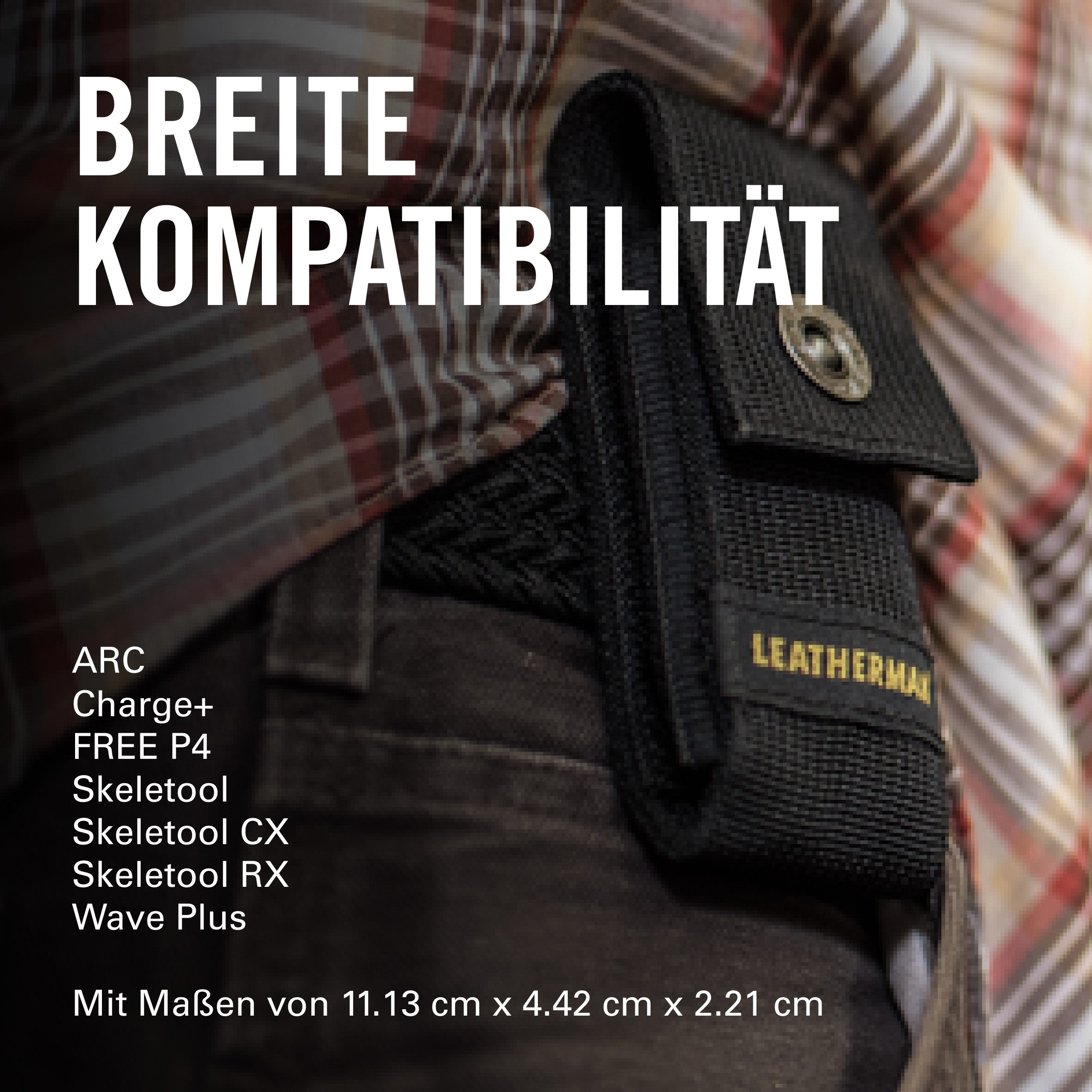 Leatherman Mehrfach-Stahlhalter Leatherman Nylonholster mit Taschen - für Charge, Rebar – Bild 4 von 5