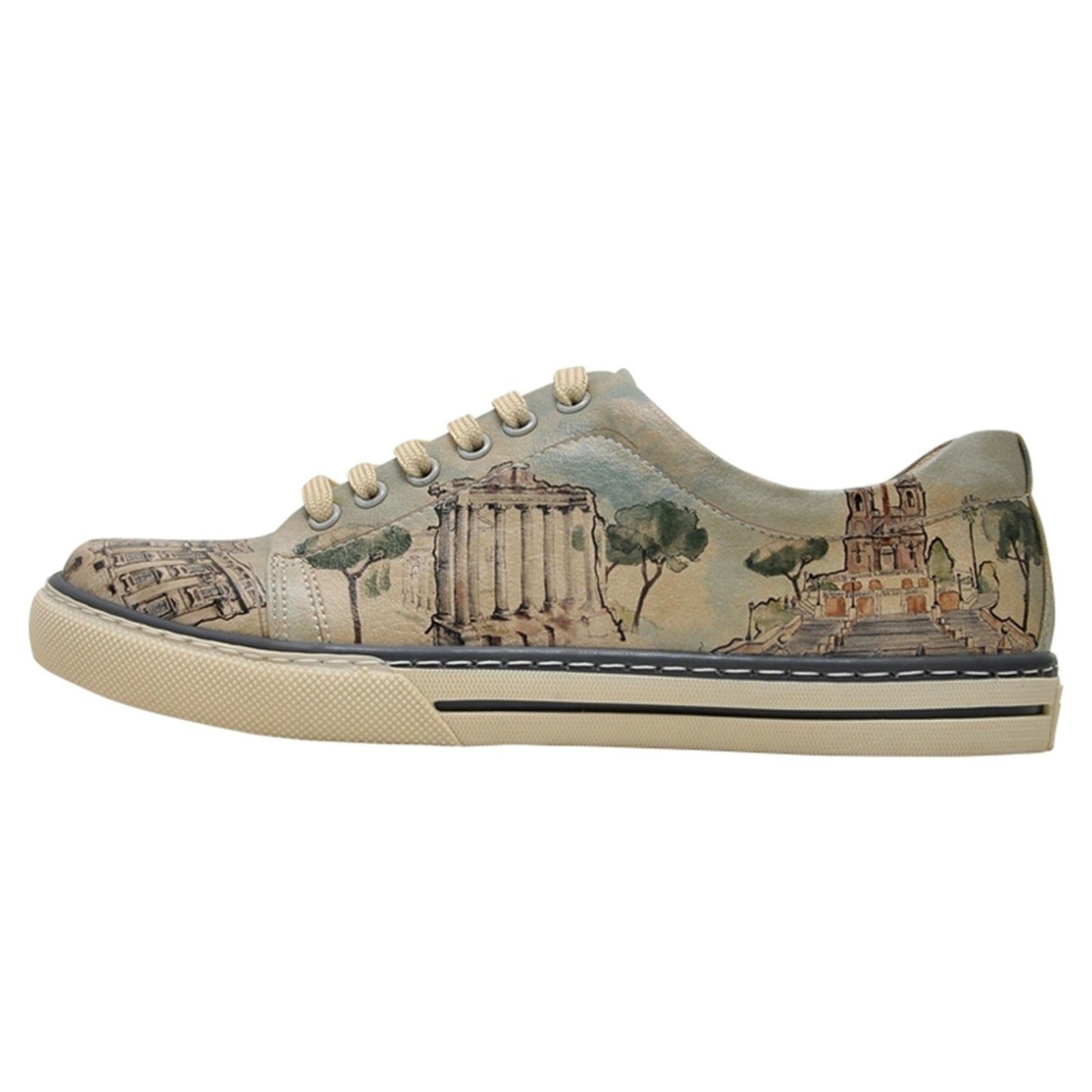 DOGO Classic Schnürsneaker All Roads Lead To Rome Damen Sneaker Sneaker Handgefertigt