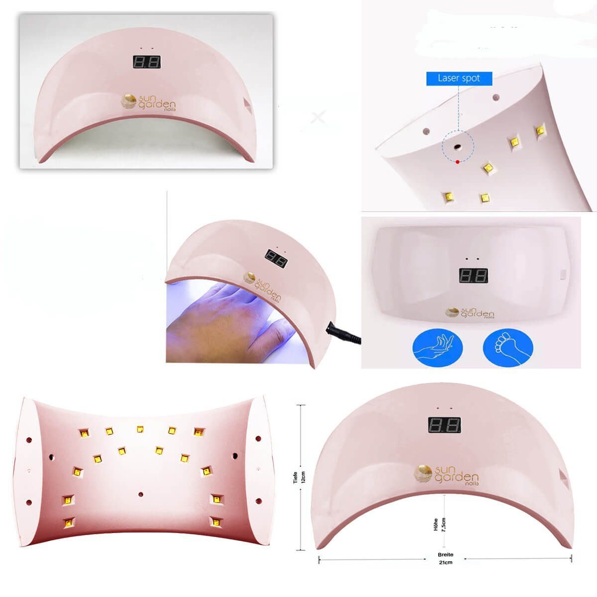 Nails mit Lampe Sun Starterset rosa Garden Nagellack-Set Sun LED/DUAL 9s