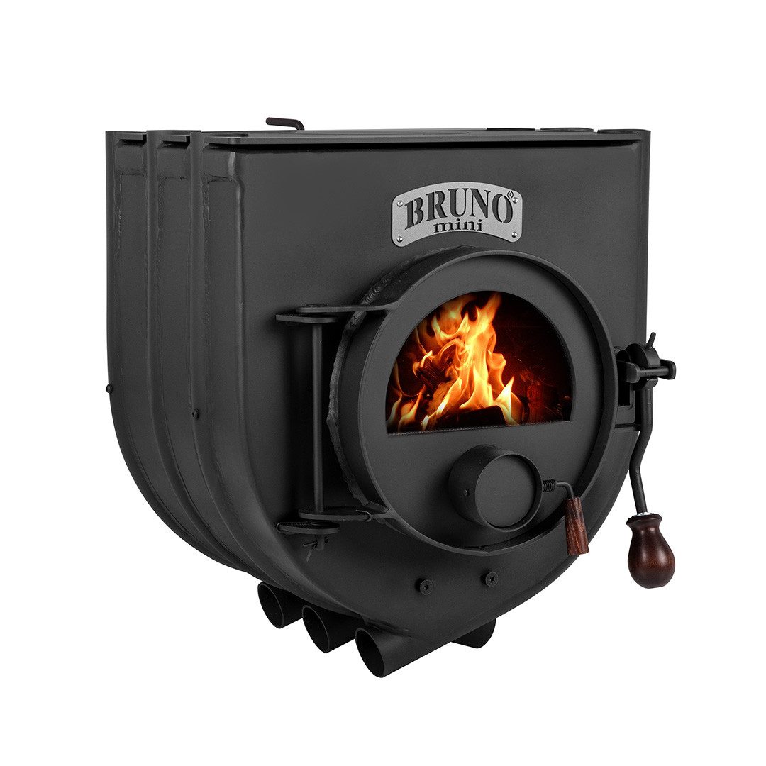 Bruno Kaminofen Bruno® Werkstattofen Mini I mit Herdplatte schwarz 6 kW Stahl A, 6 kW