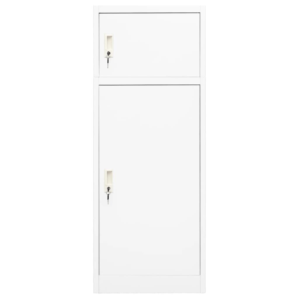 vidaXL Aktenschrank Sattelschrank Weiß 53x53x140 cm Stahl günstig online kaufen