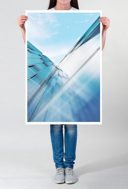 Sinus Art Poster Fotocollage 60x90cm Poster Transparentes Architektur Model eines Glasgebäudes