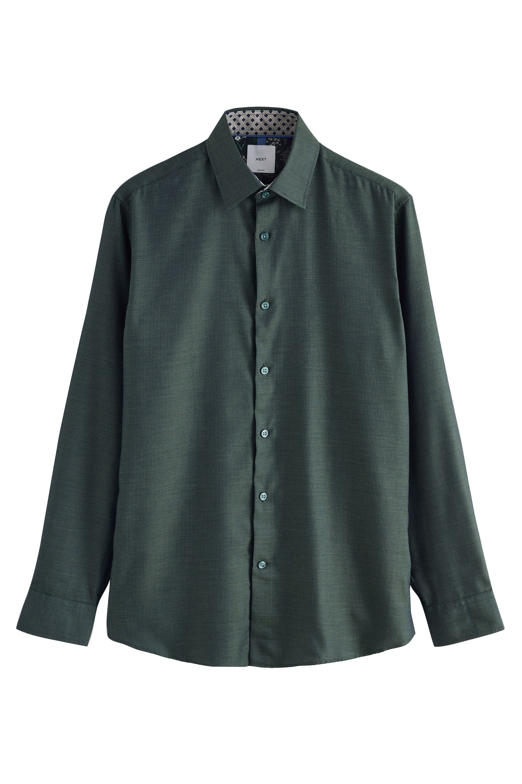 Langarmhemd Pflegeleichtes Slim Fit Hemd mit Paspeln