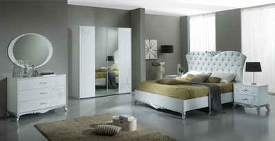 JVmoebel Schlafzimmer-Set, Schlafzimmer Italienische Möbel Set Luxus Modern Stil 6tlg Betten Schrank Barock