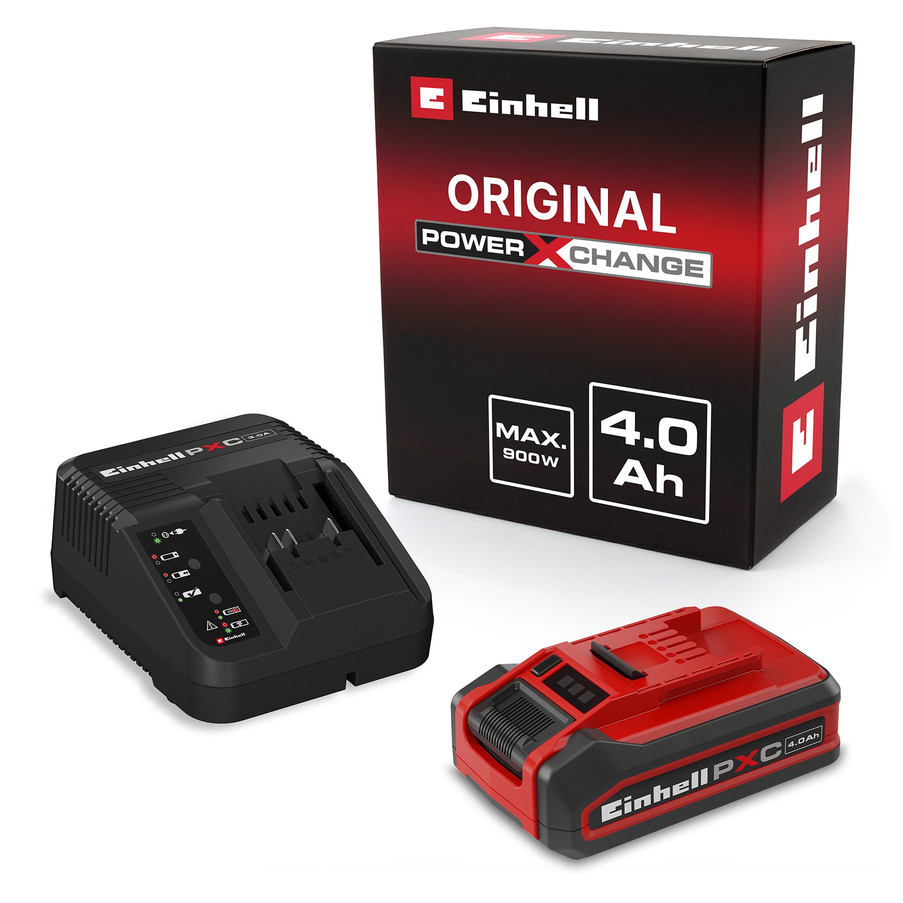 Einhell 4Ah PLUS PXC Starter Kit Akku Starter-Set, 18 V, 4 Ah, inkl. Ladegerät