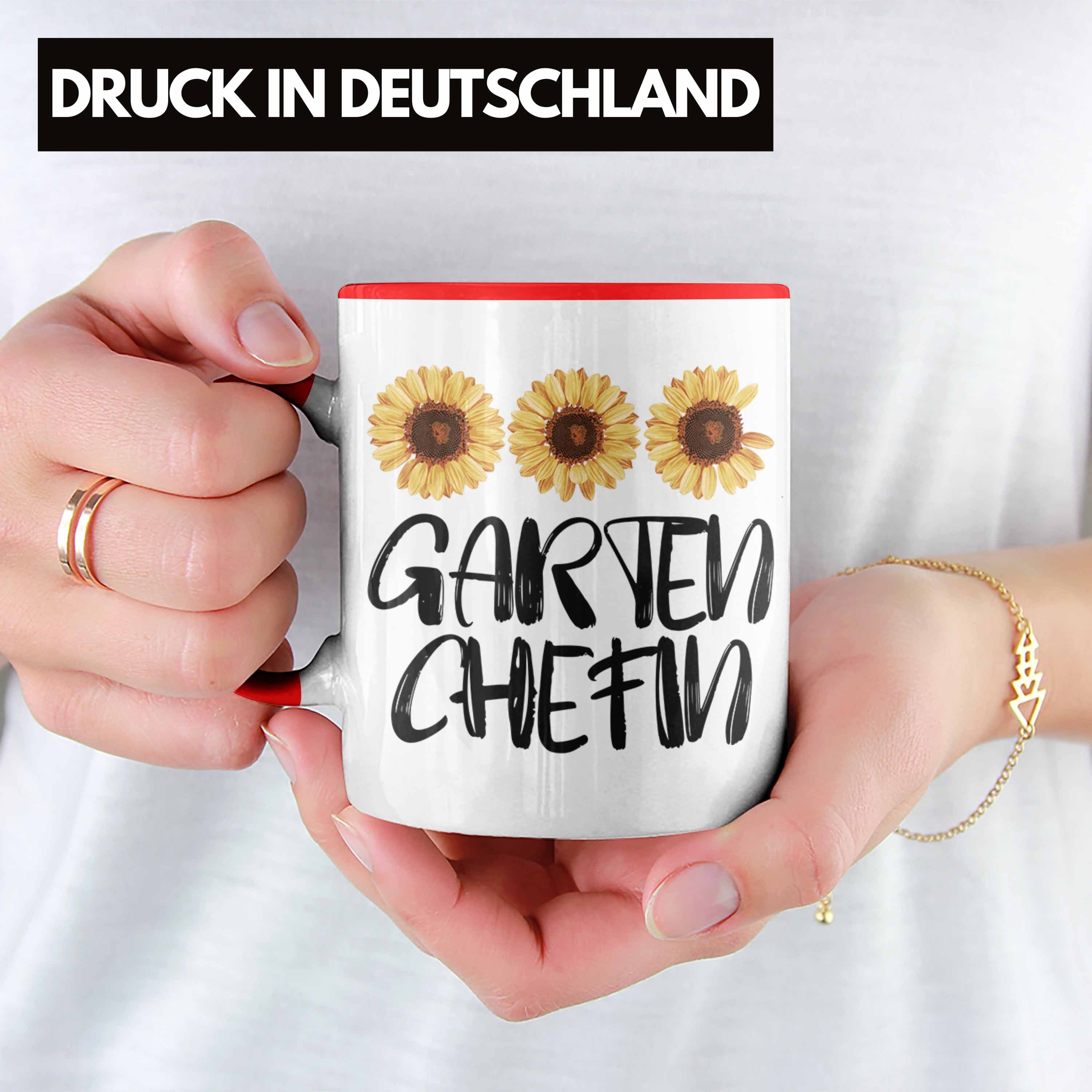 Lustig Tasse Tasse Gärtnerinnen Spruch Rentnerin Mama Trendation - Chefin Garten Gärtnerin Rot Trendation Geschenke Oma