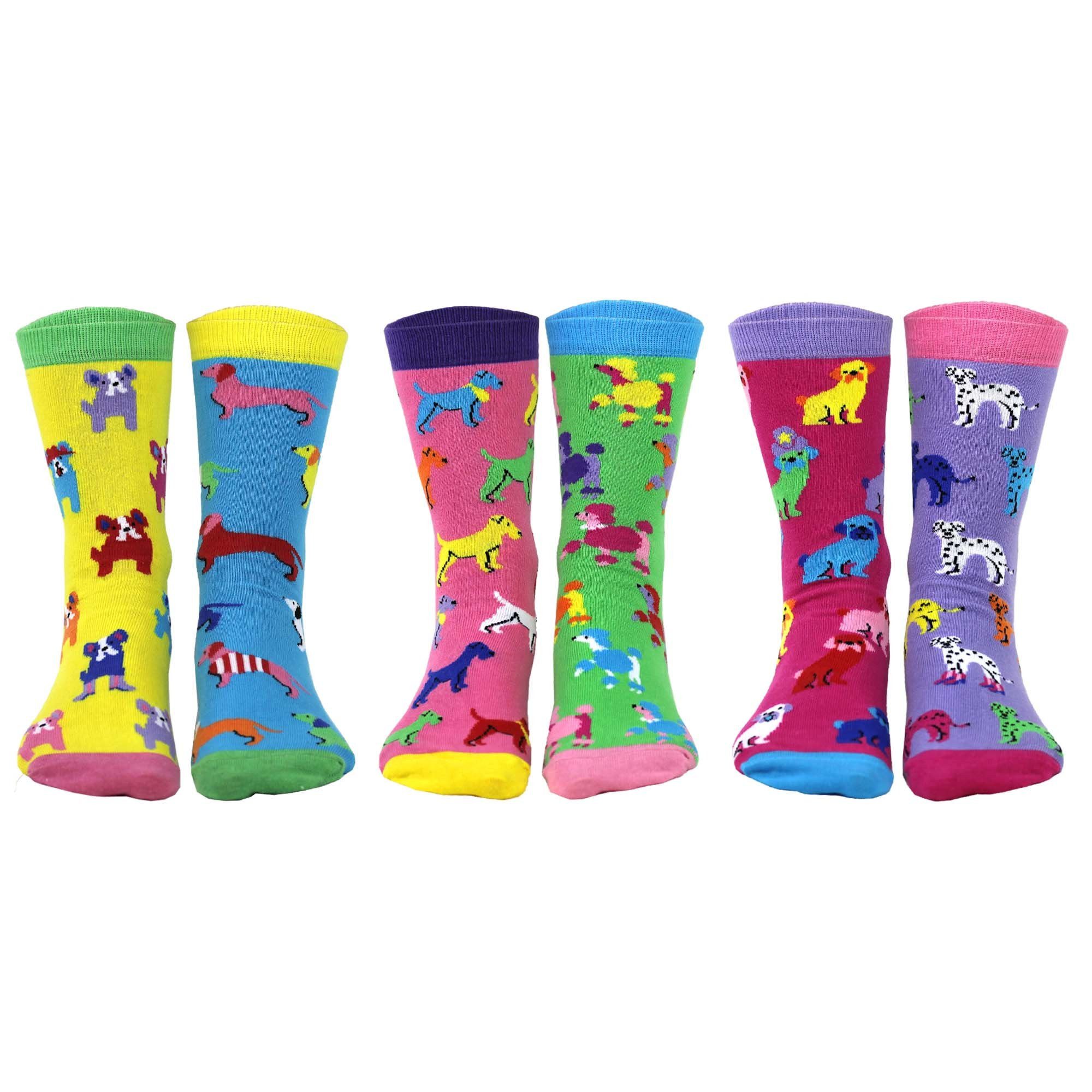United Oddsocks Kurzsocken Damen Socken 3er Pack Baumwolle (Packung, 3er Pack)