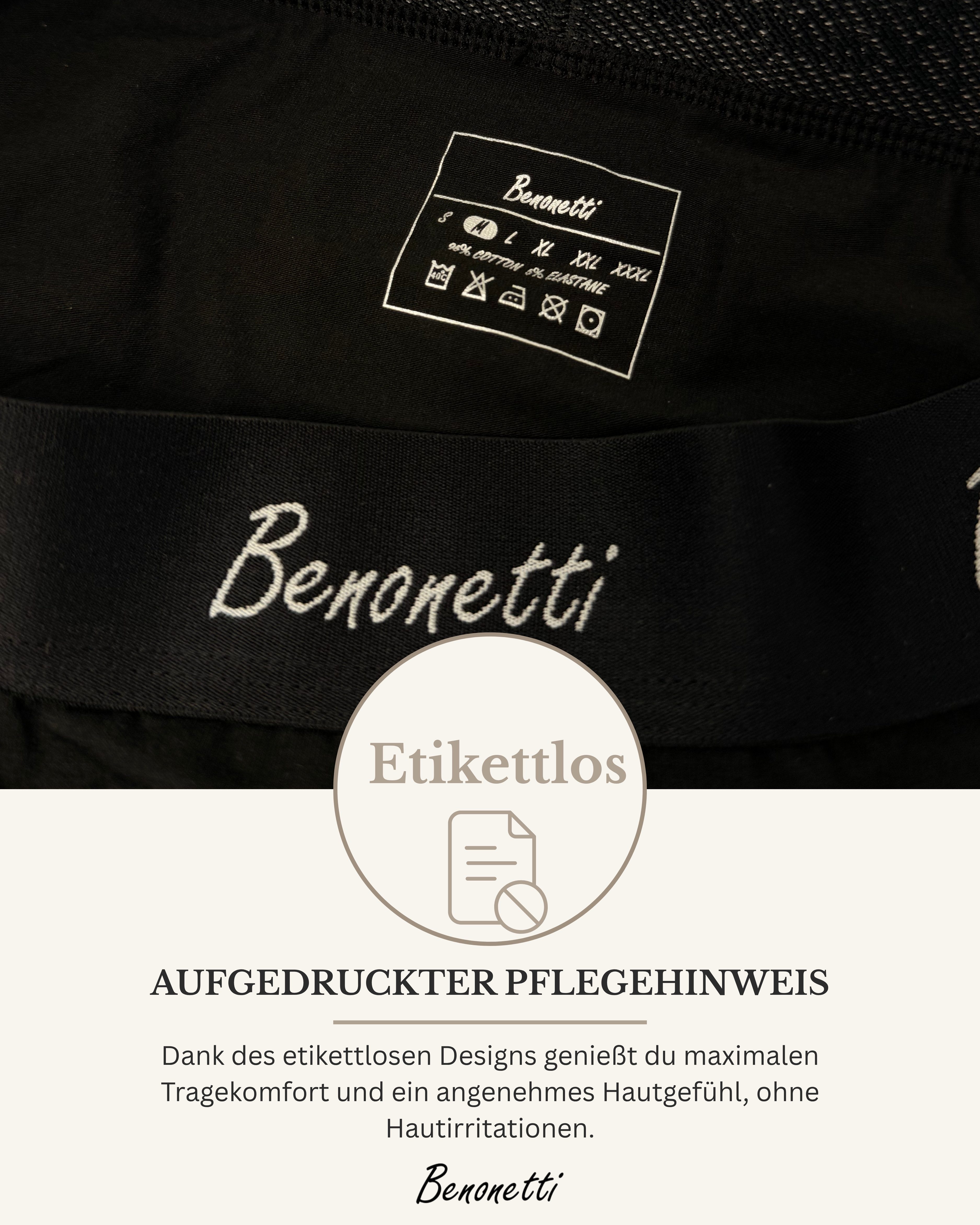 Benonetti Slip Damen 3er Pack aus Baumwolle und bequemer Passform (3er Set, 3er-Pack) Elastisch und bequemer Bund mit Logo