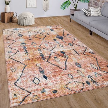 Teppich Kayacik 571, Paco Home, rechteckig, Höhe: 12 mm, Kurzflor, Rauten Muster, ideal im Wohnzimmer & Schlafzimmer