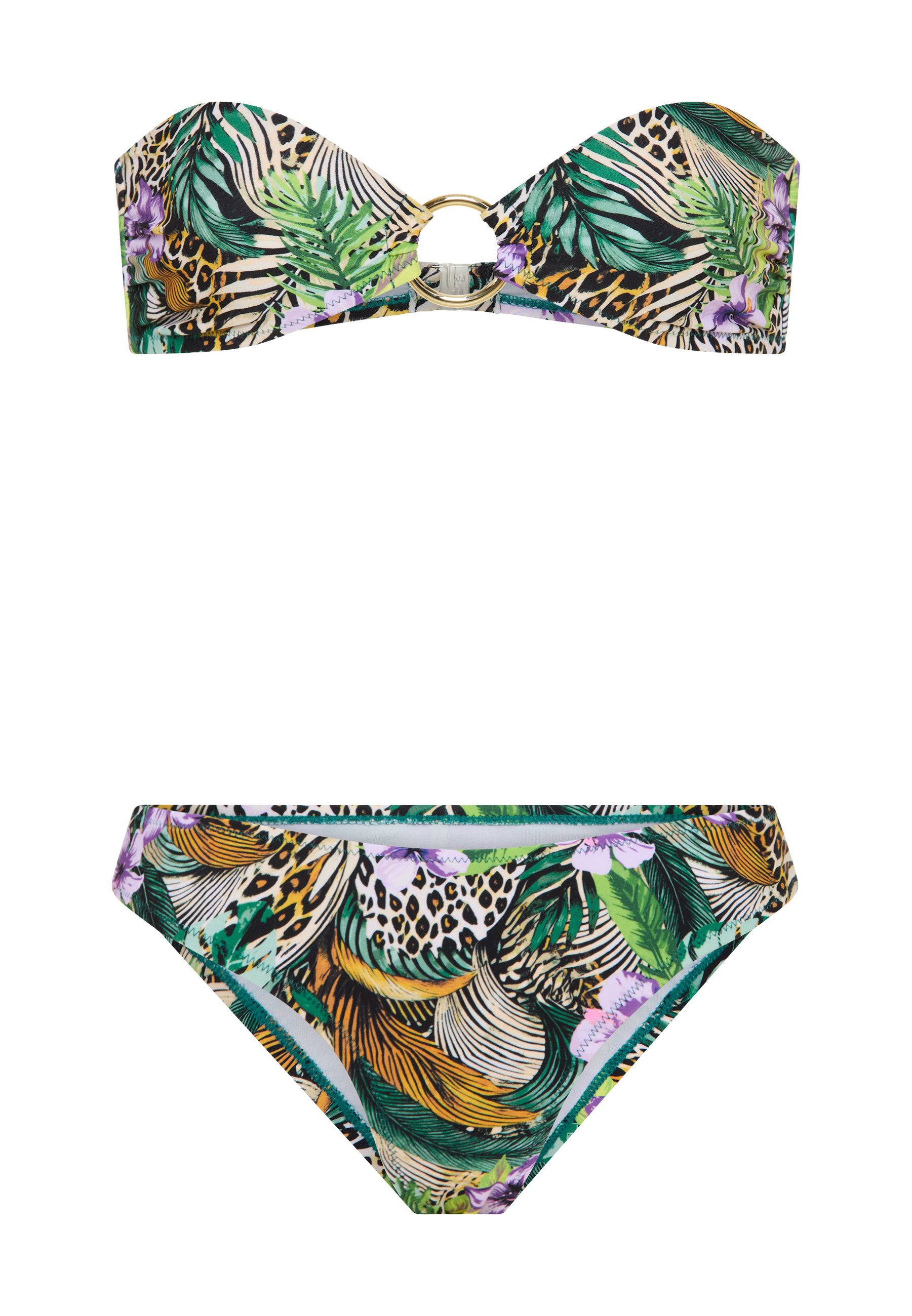 LSCN by LASCANA Bandeau-Bikini mit Zierring zwischen den Cups