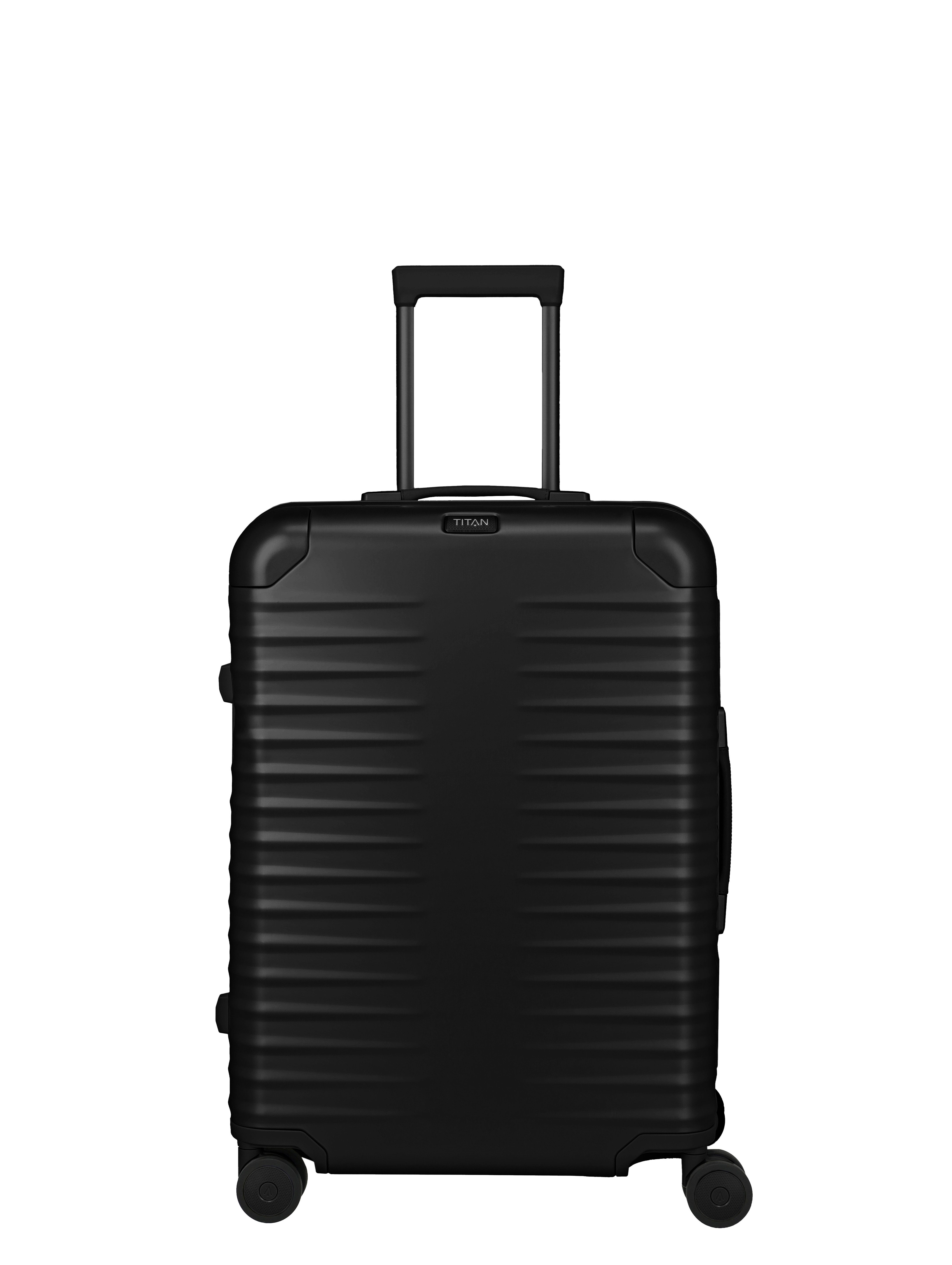 TITAN - Made in Germany Trolley ETERNITY M+ Aluminium Reisekoffer Made in Germany, 4 Rollen, 100 % Aluminium, Smart Frame und Echtledergriffe