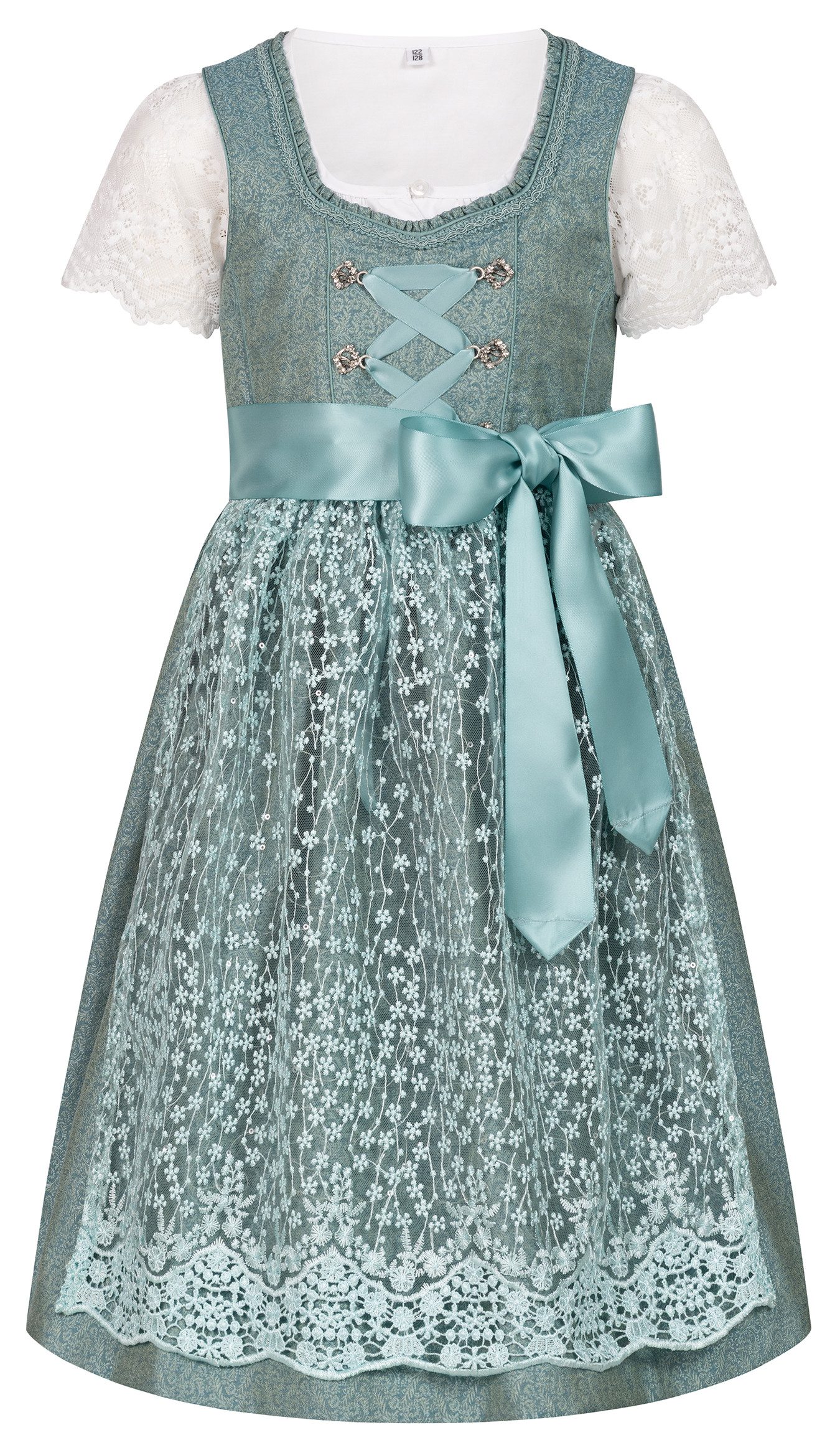 Nübler Dirndl Kinderdirndl Gianna in Petrol von Nübler