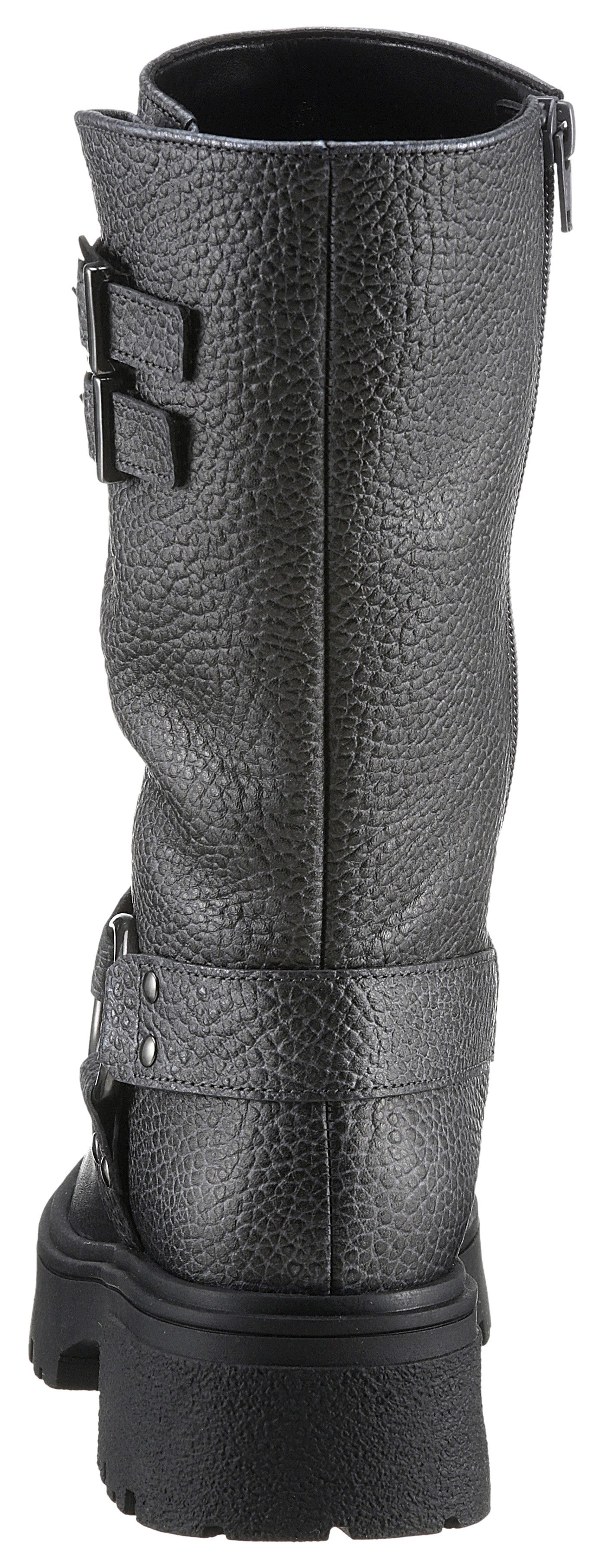 Gabor Bikerboots, Blockabsatz, Plateau, Stiefelette, Kurzstiefel günstig online kaufen