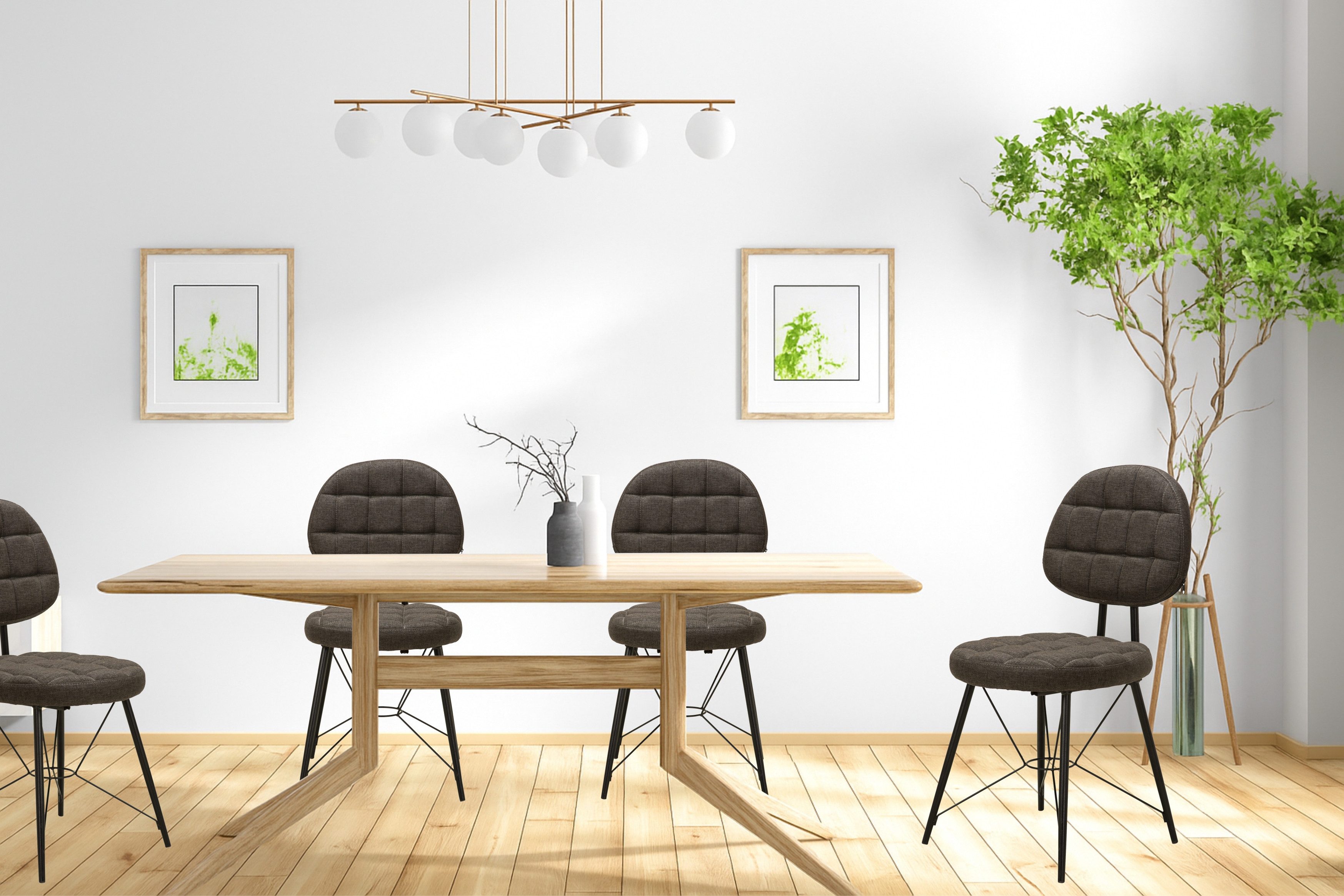 Stuhlmann Esszimmerstuhl Victoria (765C, 1 St), Stilvoller Stuhl mit Metallbeinen – Modernes Design – Bild 5 von 5