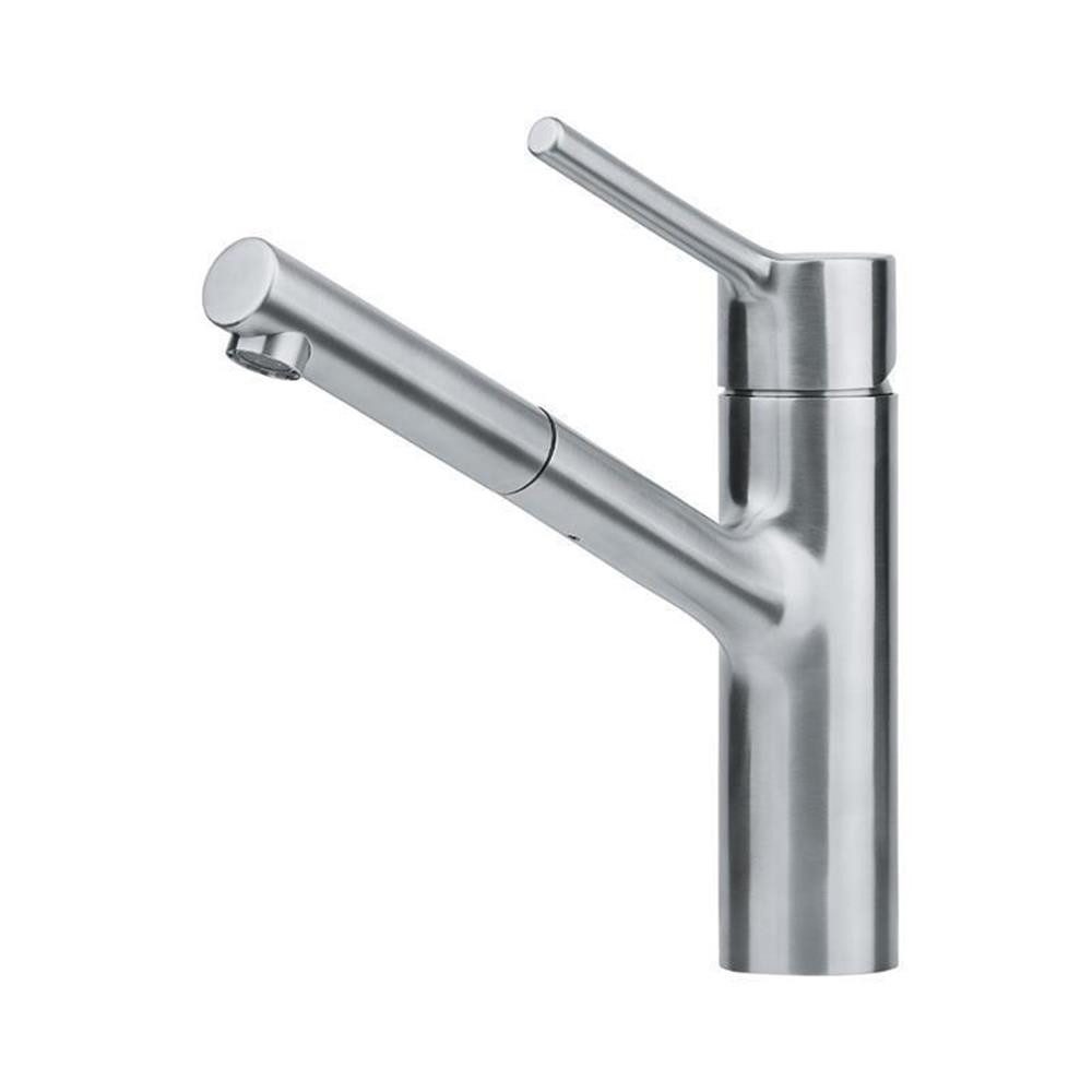 FRANKE Küchenarmatur Taros Neo Window mit ausziehbarem Auslauf Edelstahl Hochdruck