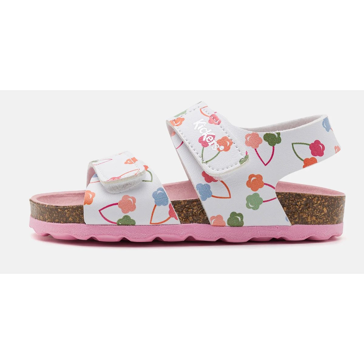 Kickers SUMMERKRO - print cherry other white Riemchensandale