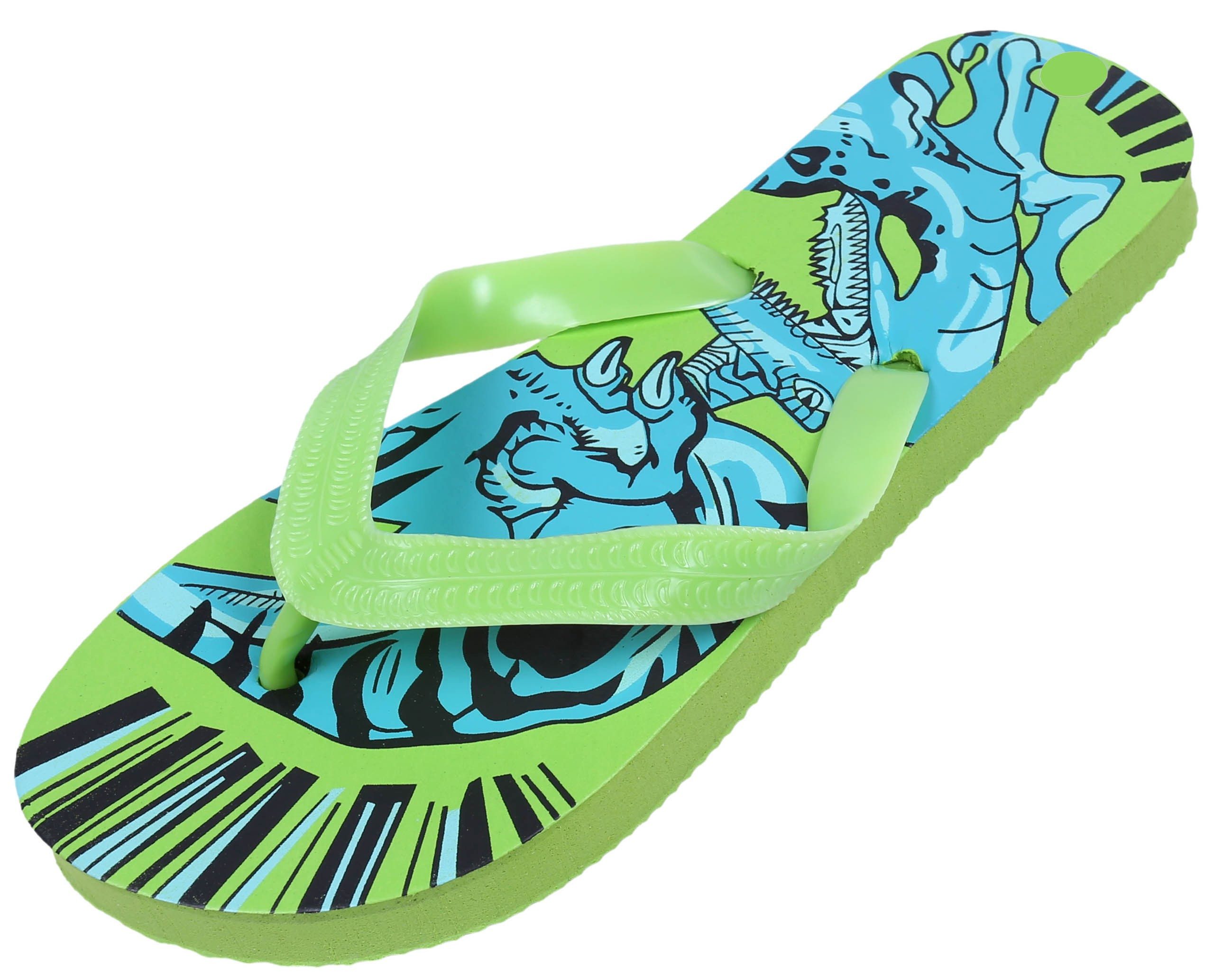 Sarcia.eu Grüne Flip-Flops für Jungen mit Dinosaurier 33-34 EU Badezehentrenner