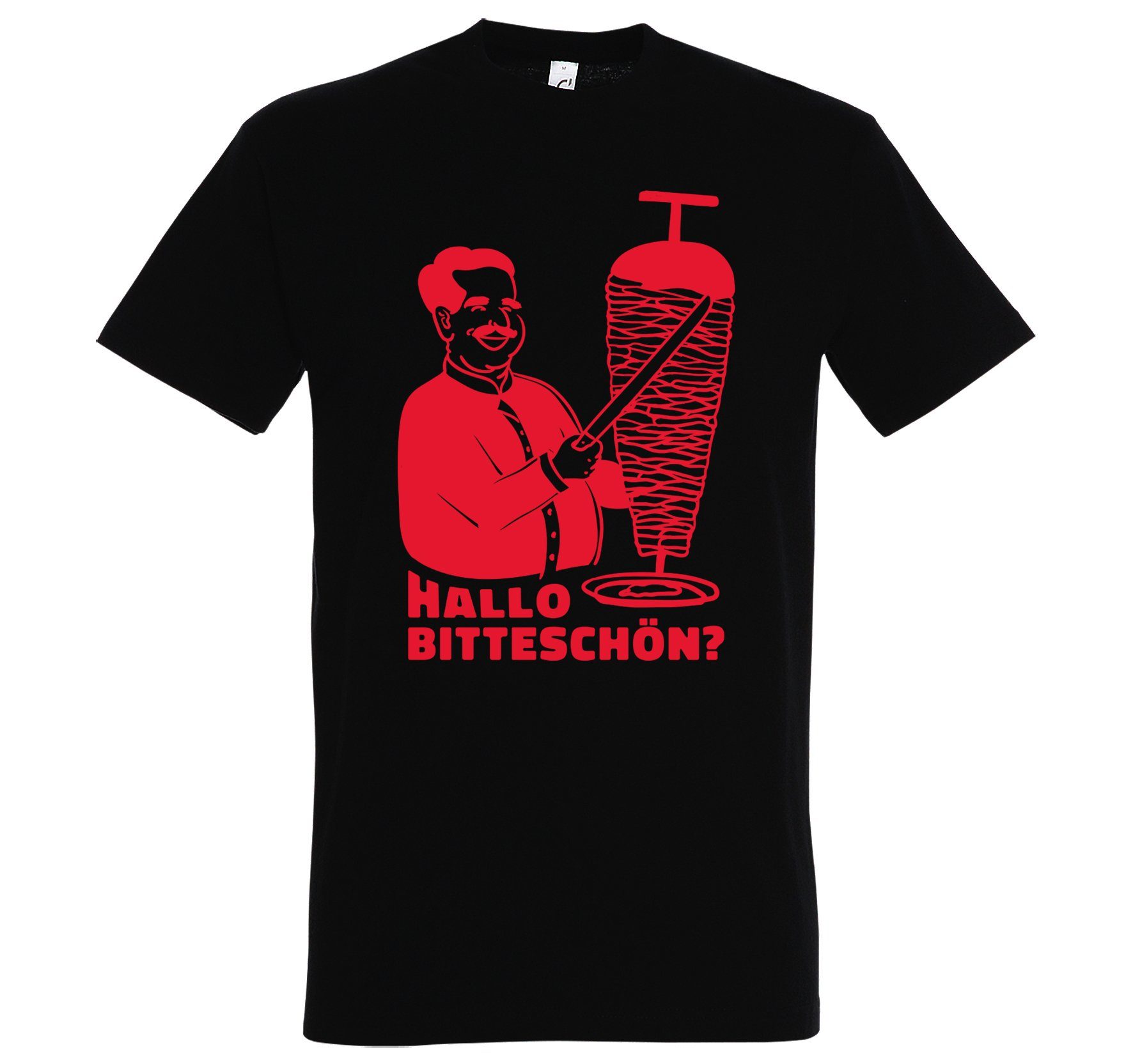 Youth Designz T-Shirt Döner Hallo Bitteschön? Herren Shirt mit lustigem Frontprint Schwarz