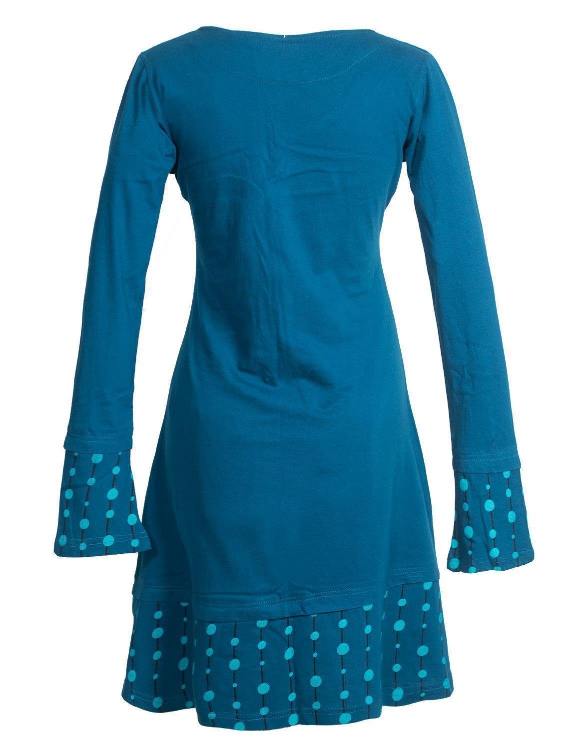 Vishes Jerseykleid Lagenlook Jerseykleid Strickkleid Sweatshirt-Kleid Elfen, Hippie, Boho, Goa Style