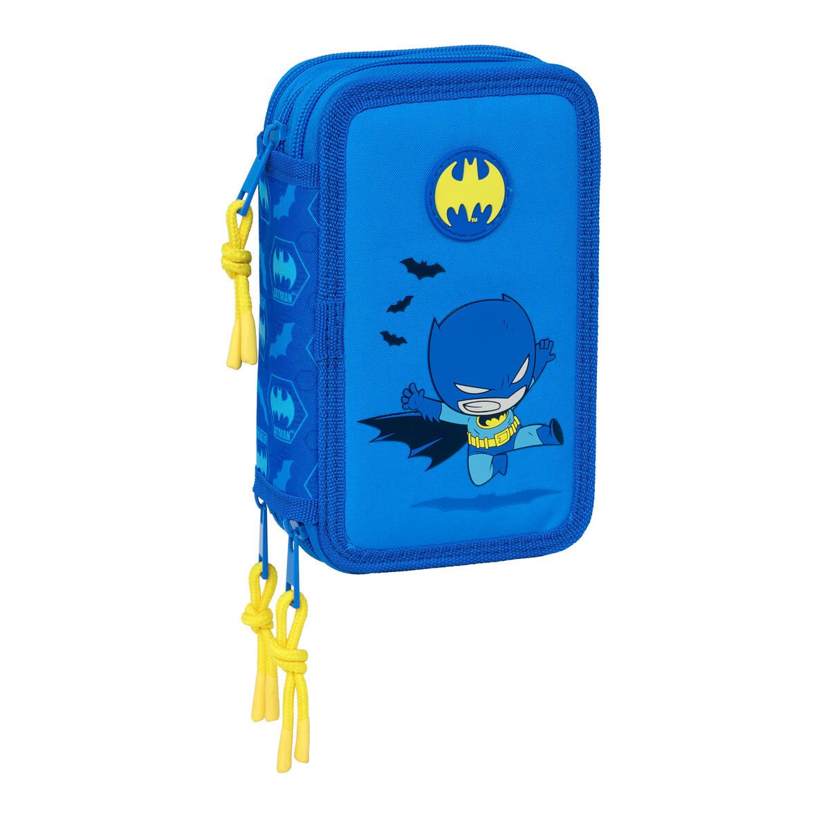 Batman Federtasche Dreifaches Пеналы Batman Blau 12,5 x 19,5 x 5,5 cm 37-teilig